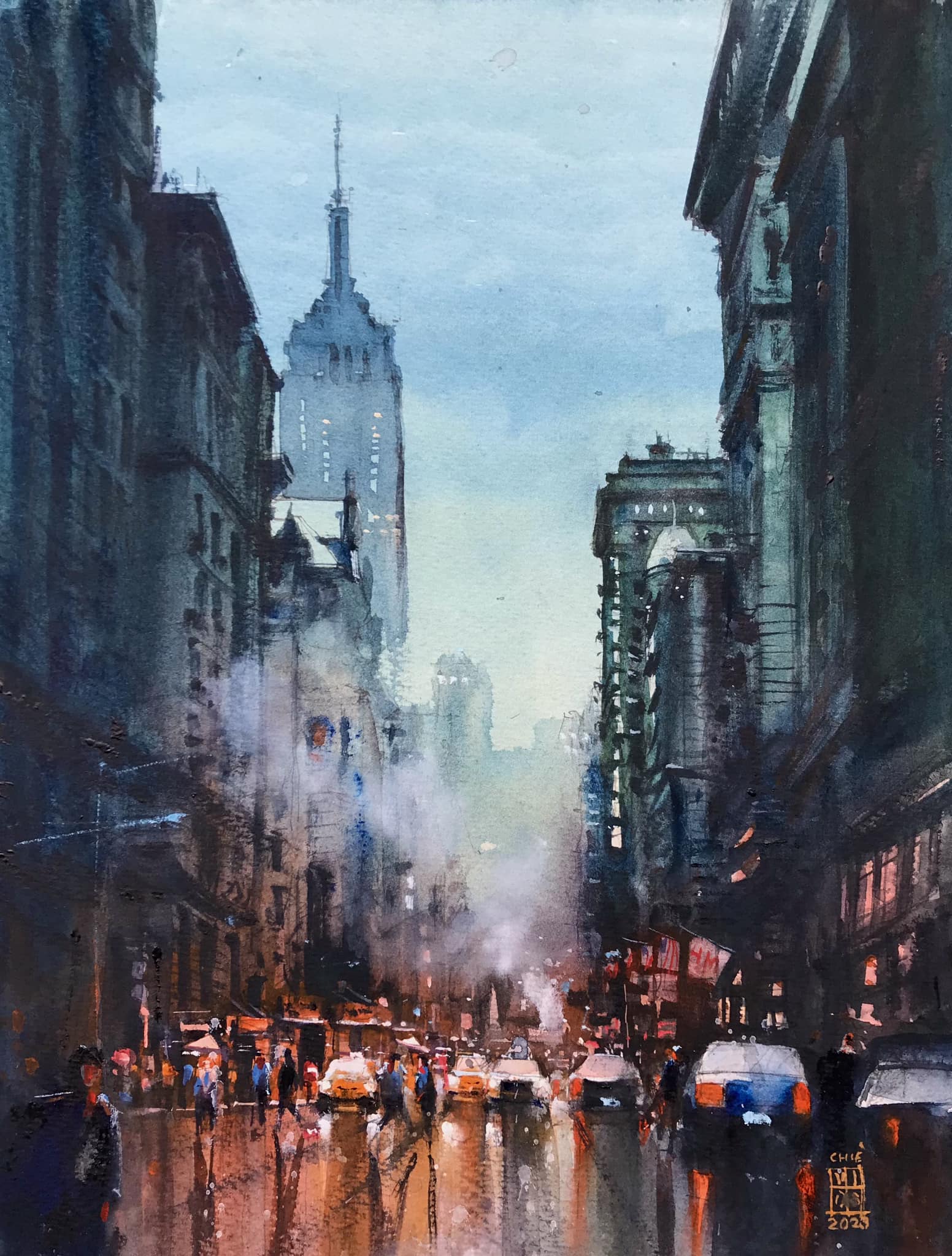 New York City oil painting of Empire State Building