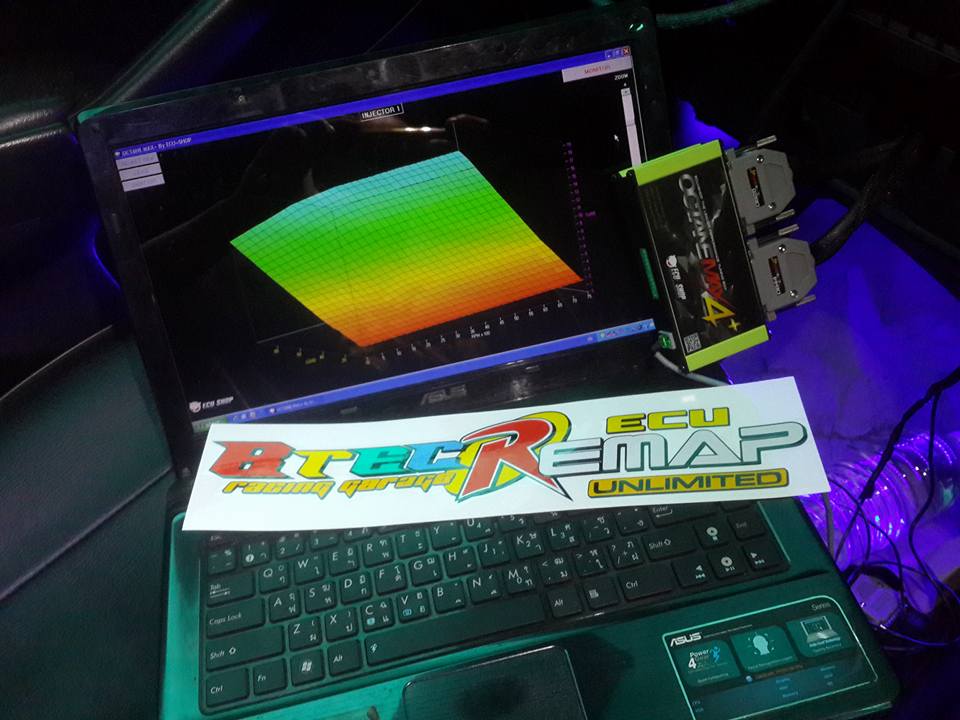เสร็จเรียบร้อย Es ติ้ดตั้งกล่อง ecu shop octane max4+ เปลืยนหัว ฉีด k24 ...