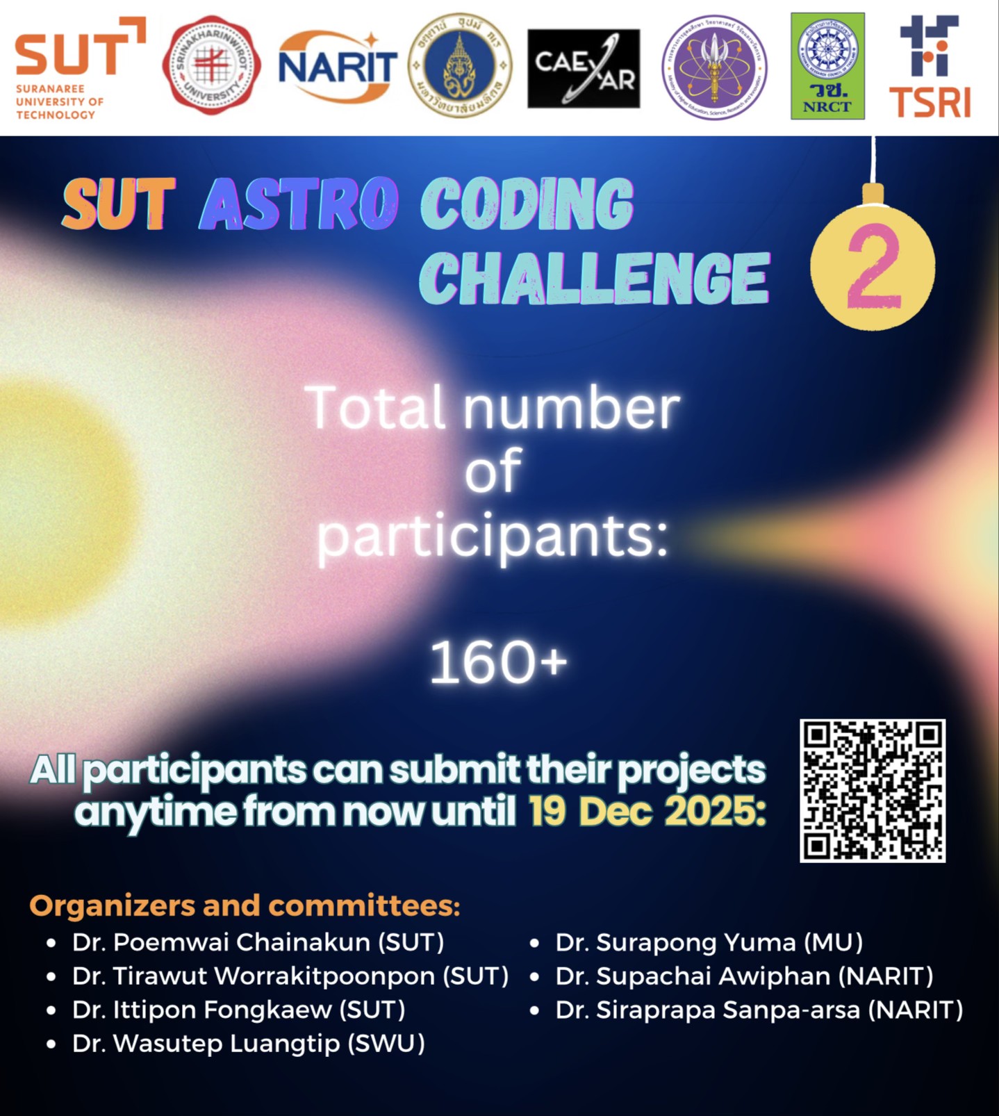 School - สรุปจำนวนผู้เข้าแข่งขัน SUT Astro Coding Challenge ครั้งที่ 2 ...