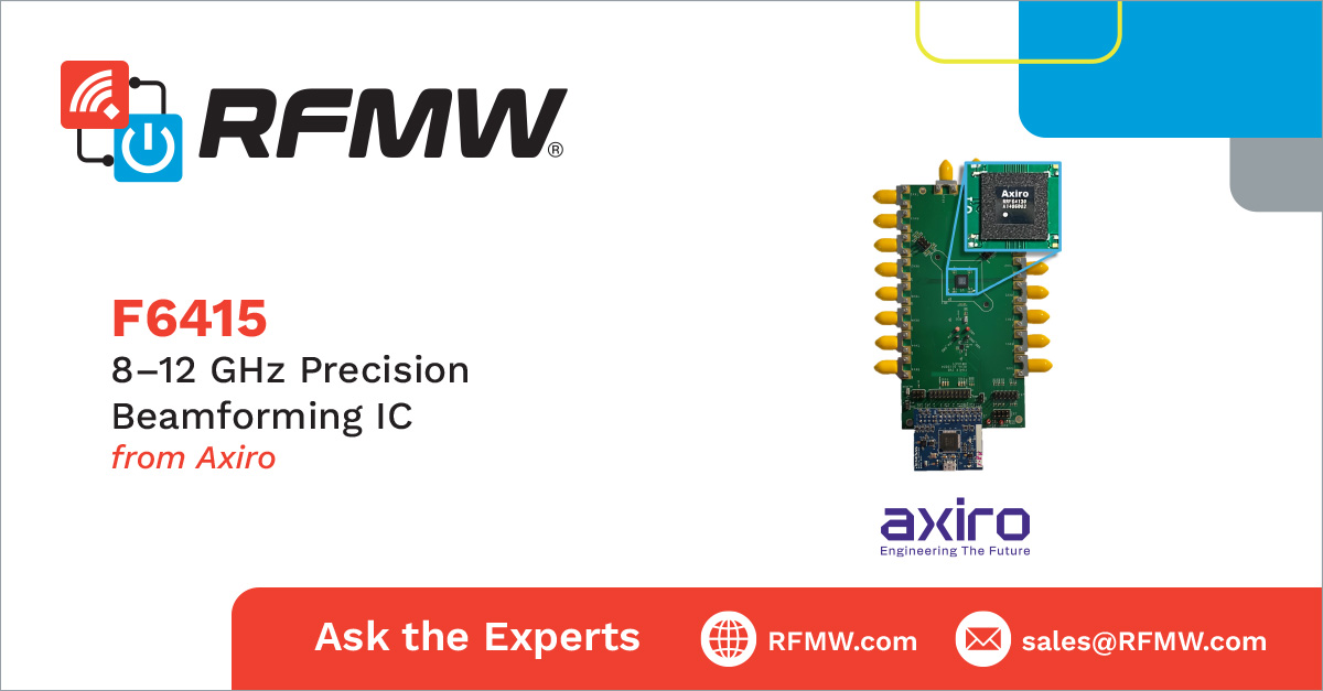 RFMW - The Axiro Semiconductor F6415 beamforming IC operates from 8 to ...