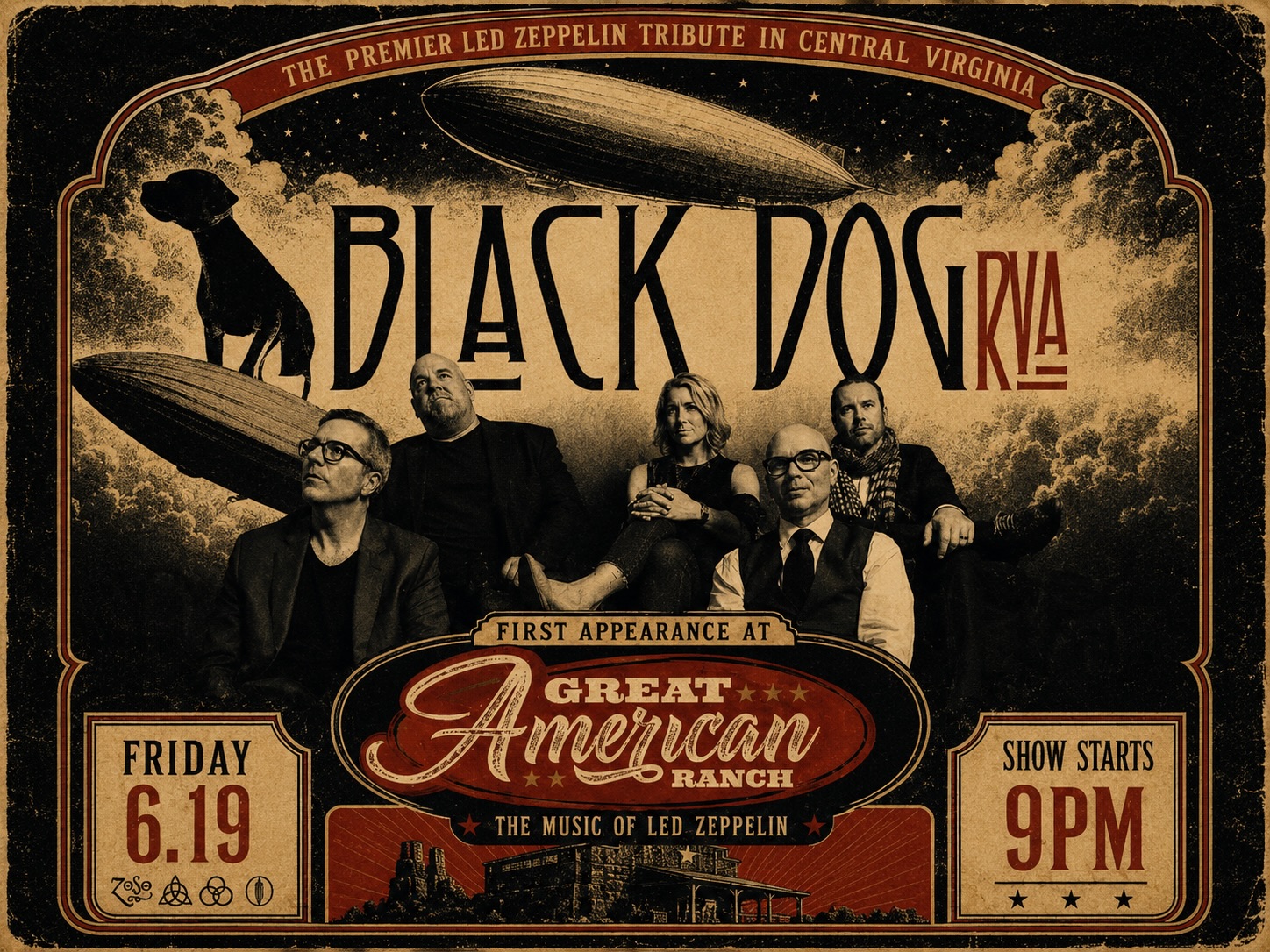 TONIGHT‼️ 🎸 BLACK DOG RVA is coming to The Great American Ranch