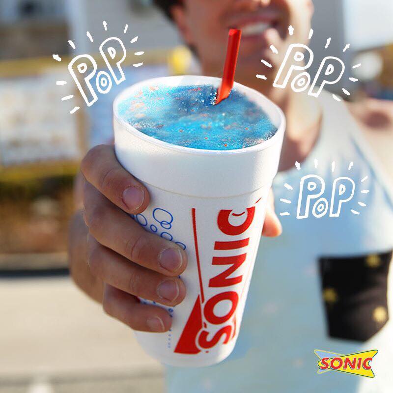 Sonic - Slushie for happy hour and get pop rocks added!!! | Facebook