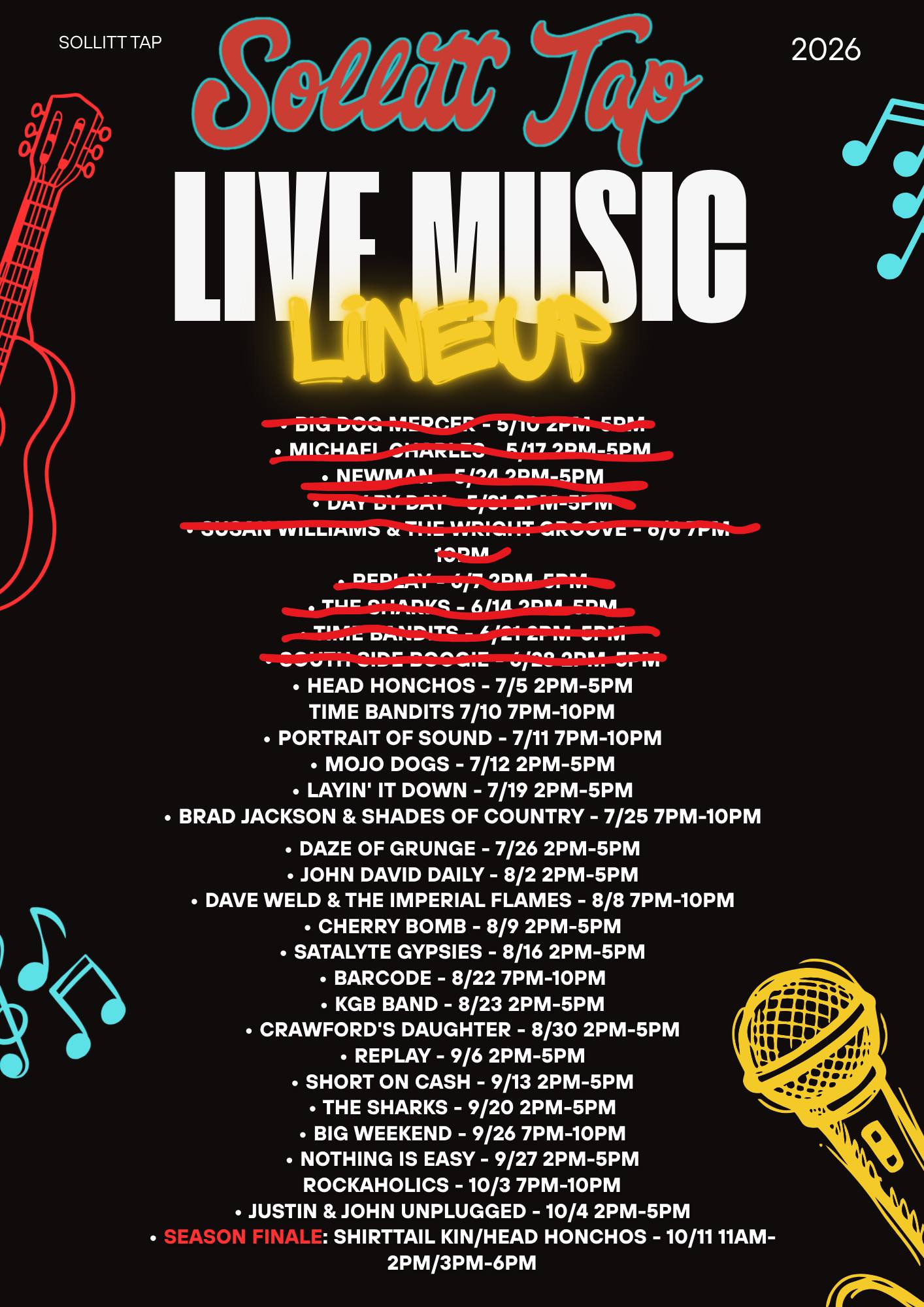 The stage is set and the lineup is ? Our 2026 Sollitt Tap Live 