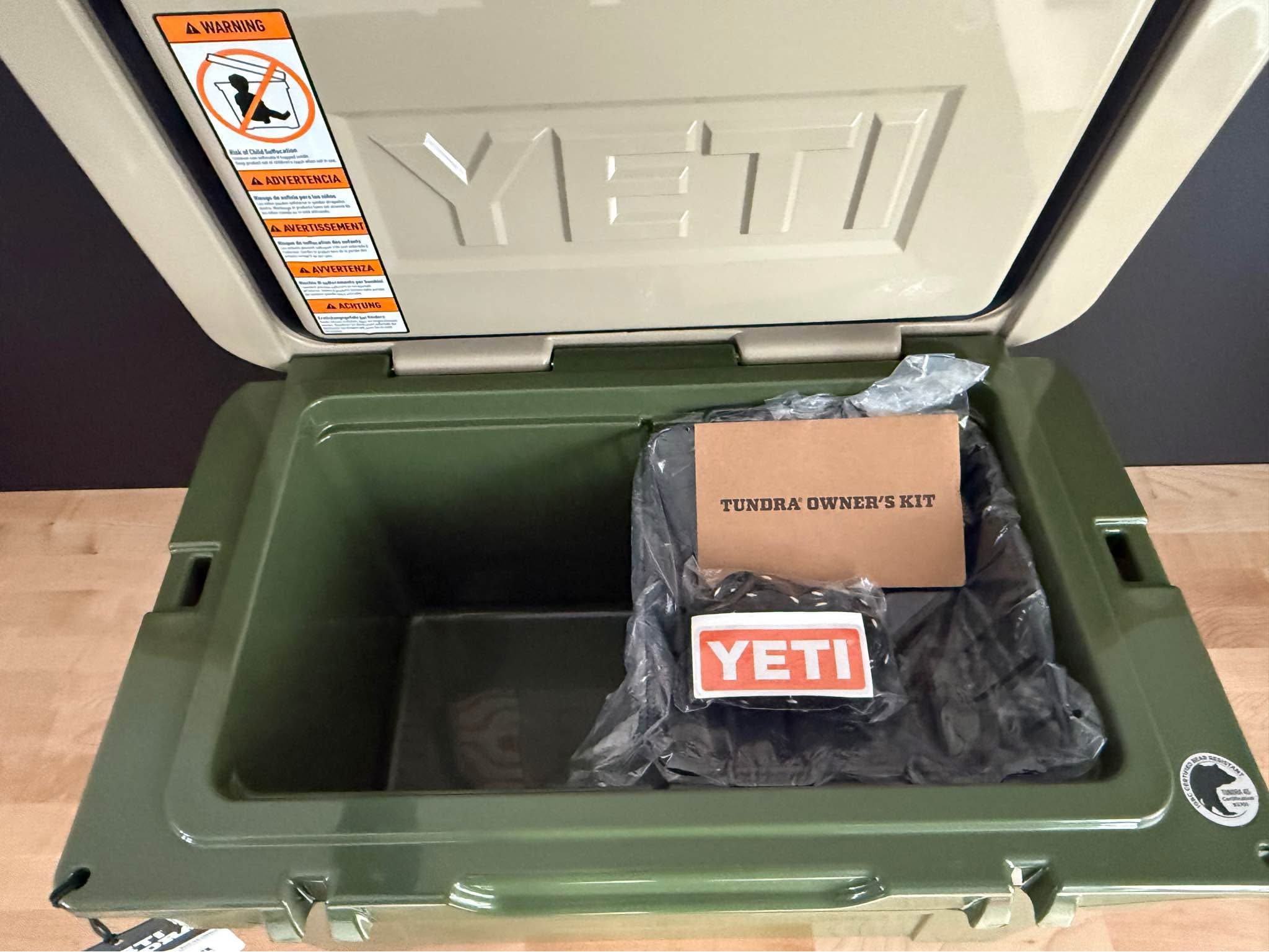 Yeti Tundra 45 Hard Cooler Limited Edition Tan Camo w/ Orange Latch Kit ...