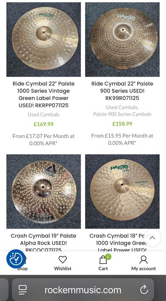 Had a number of vintage Paiste cymbals through this week. The 22