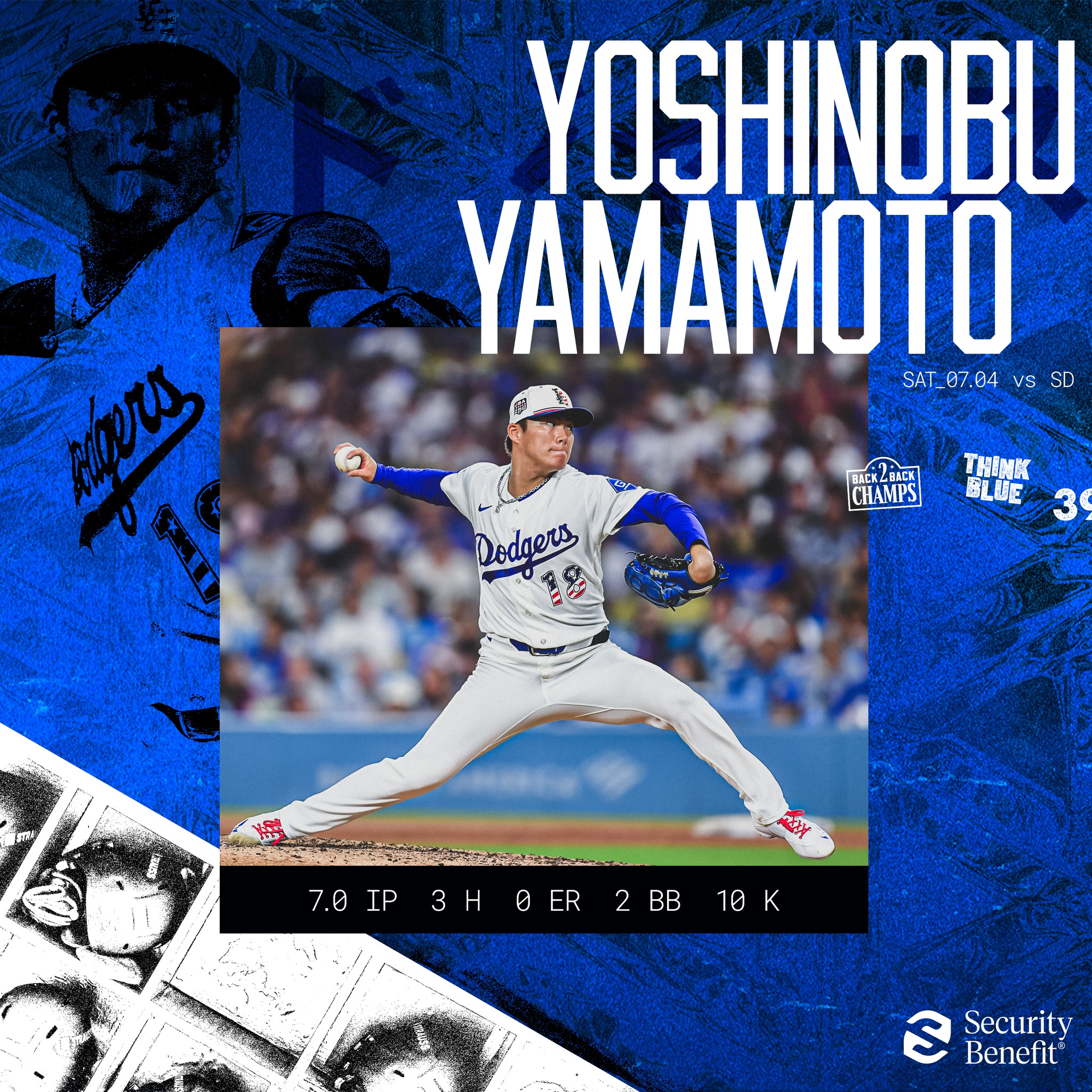 Seven scoreless innings from Yoshinobu. 🔥