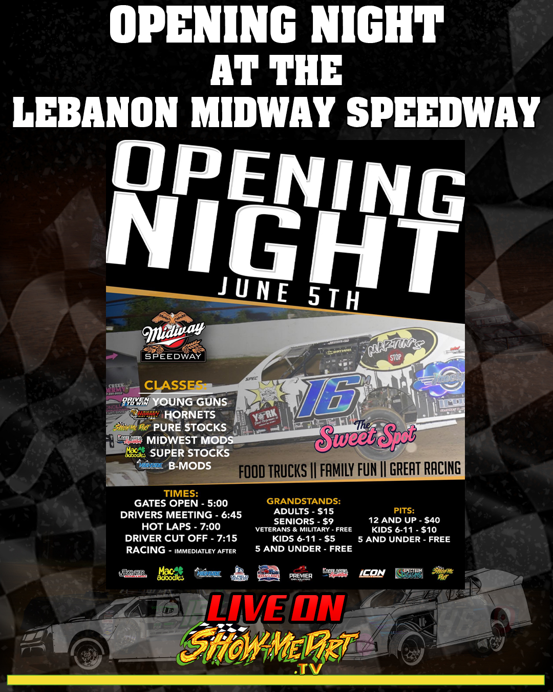 🏁 RACE NIGHT THIS FRIDAY! 🏁 📍 Lebanon Midway Speedway — 22301