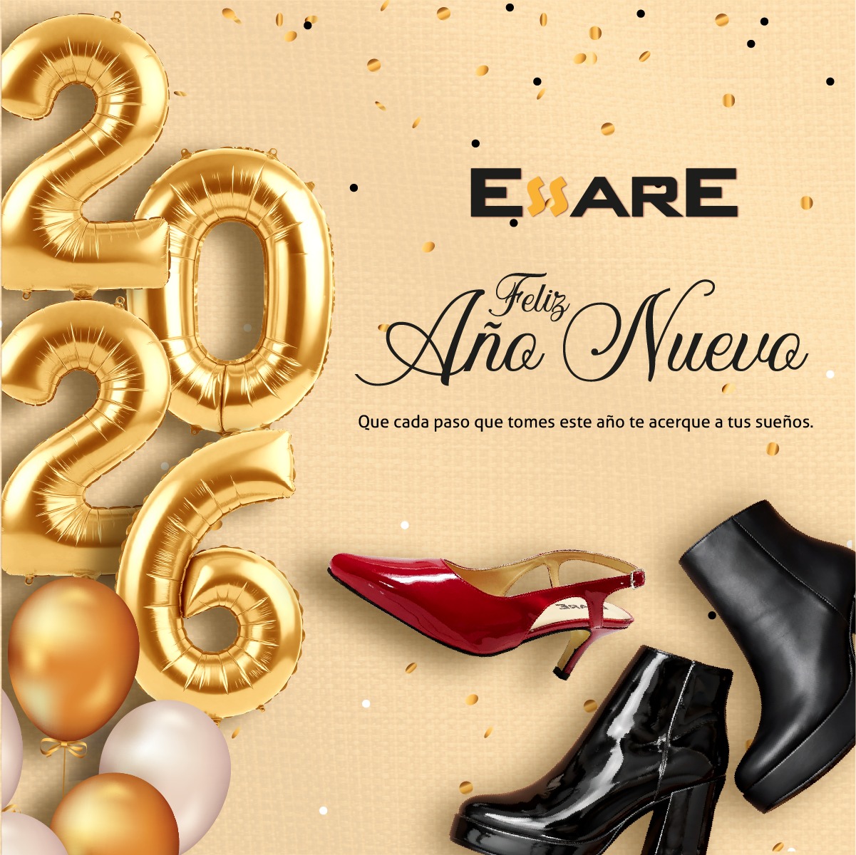 Zapaterias - 🎇🍾 ¡Feliz Año Nuevo 2026! 🍾🎇 De parte de #Essare les ...