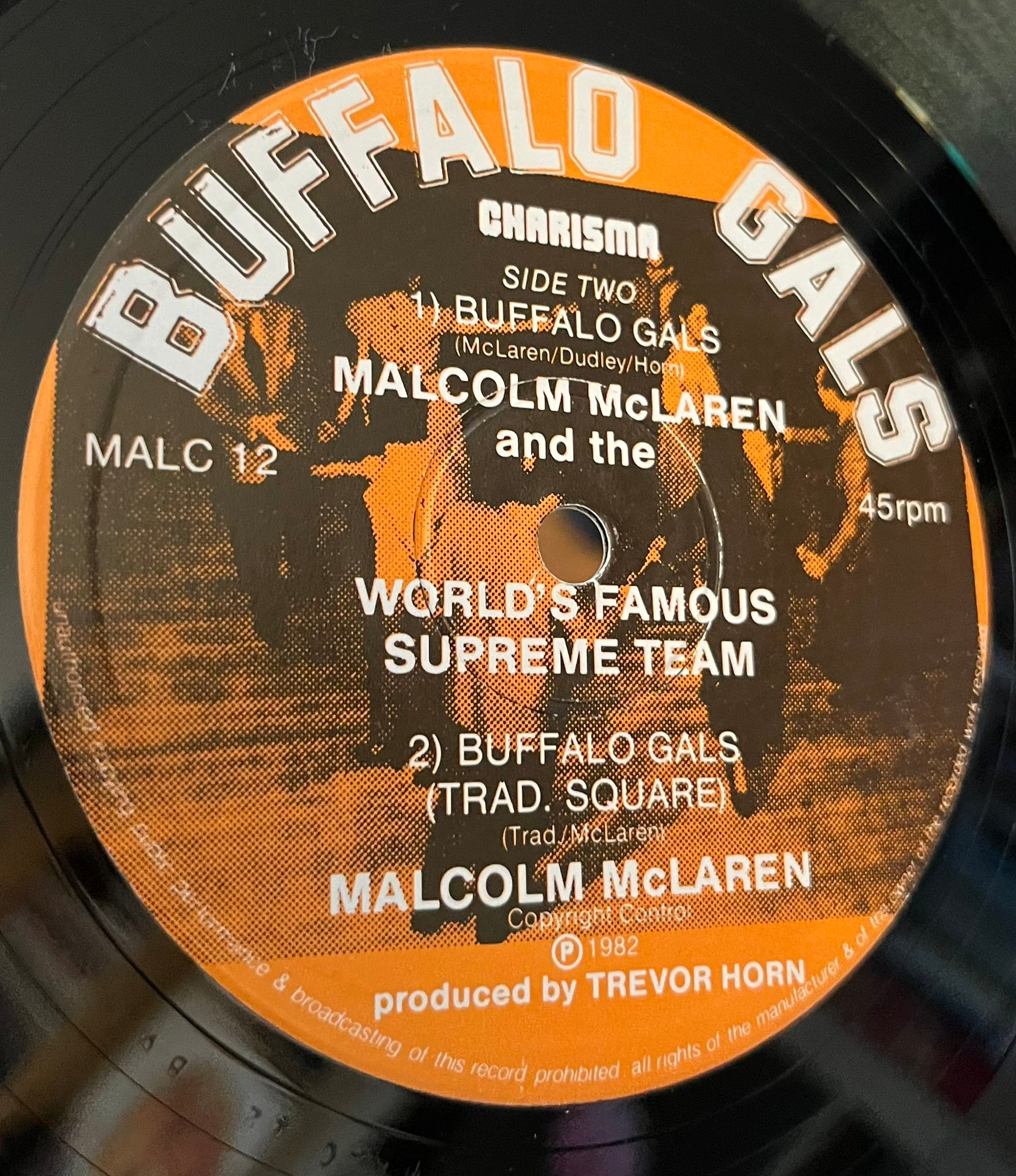 Malcolm McLaren Buffalo Gals Charisma, UK, 1982