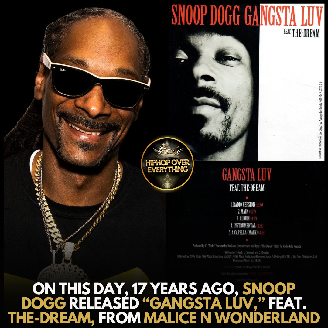 📲 On this day, 17 years ago, #SnoopDogg released “Gangsta Luv