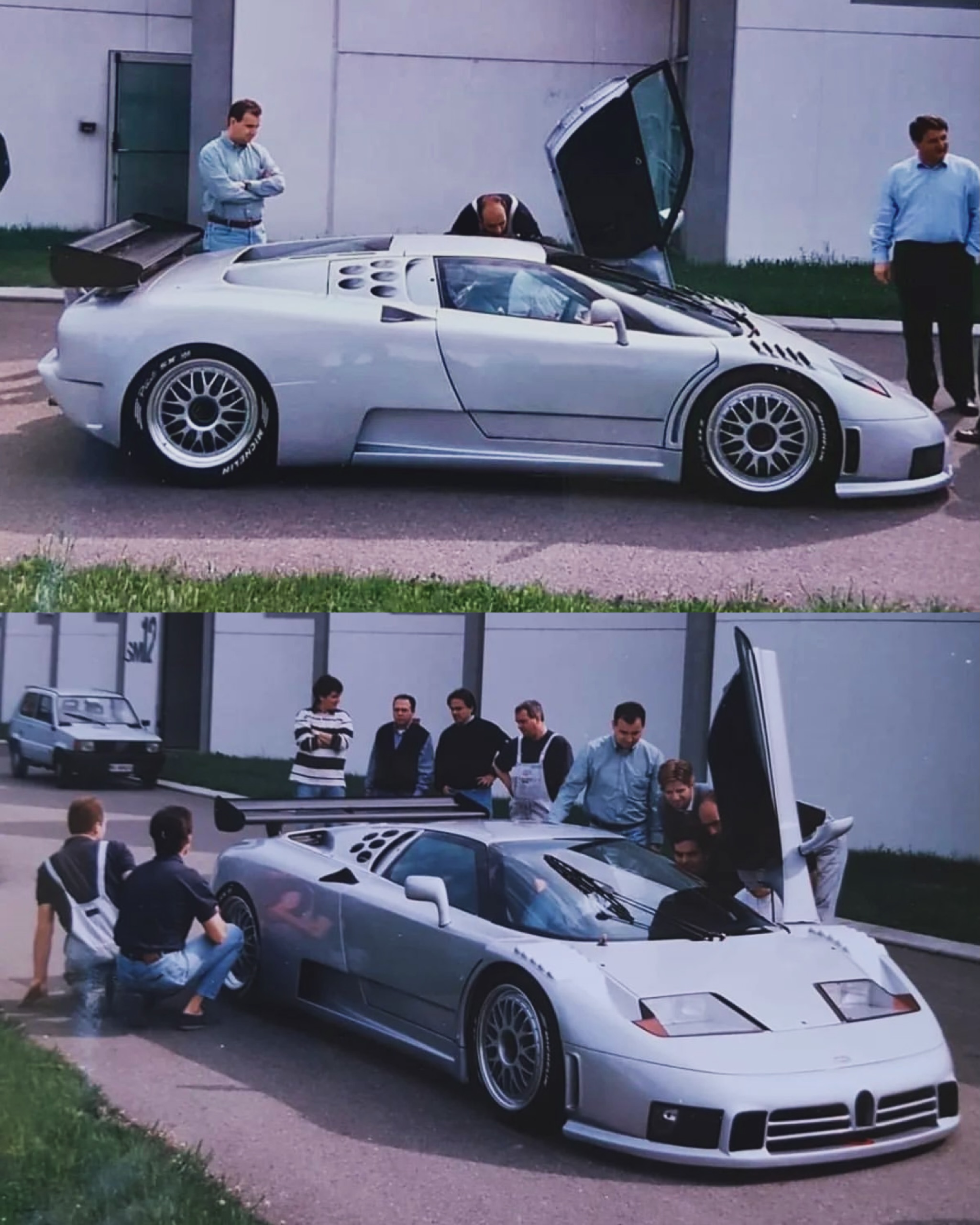 Bugatti eb110 . Old air fix model …horrible to build and half the