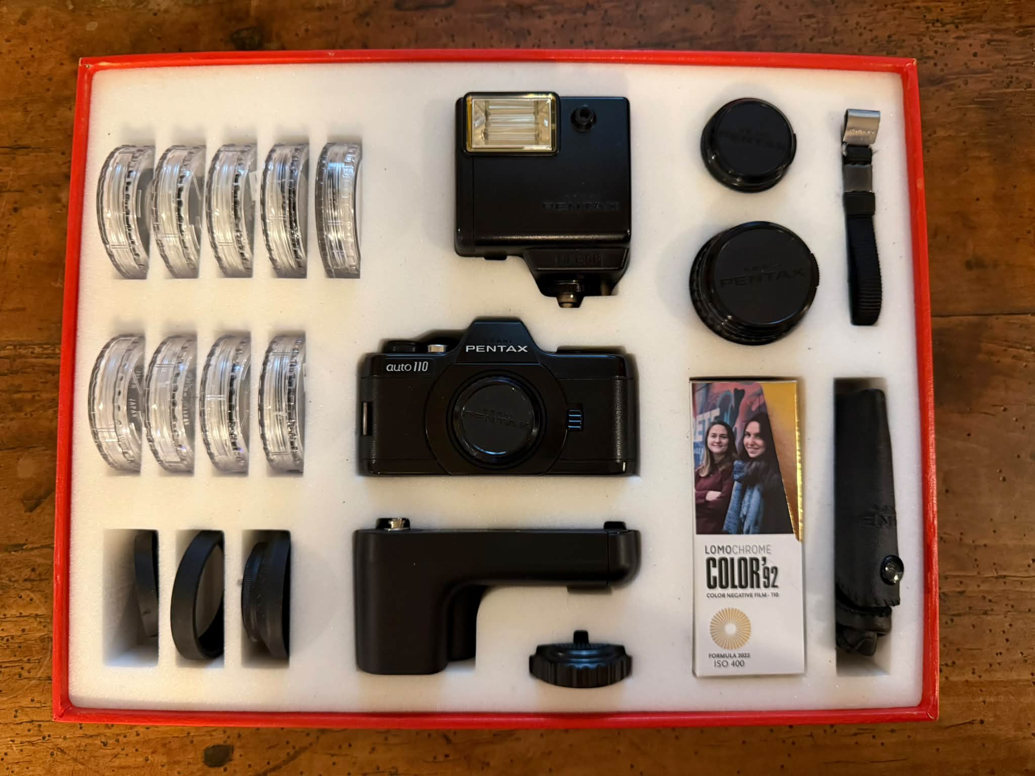Pentax Auto-110 SLR camera kit review with Lomochrome film
