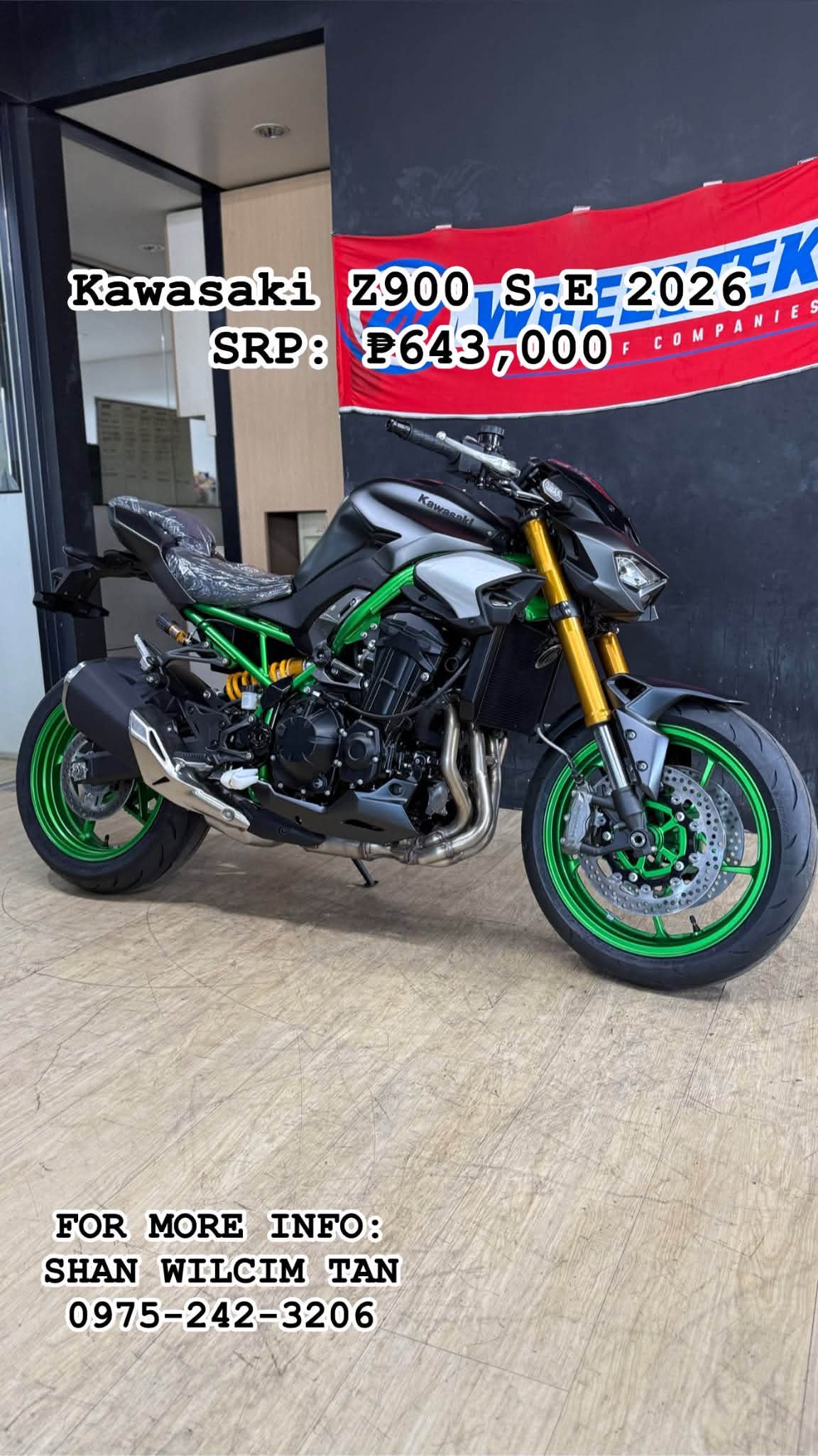 カメ Kawasaki Z900 S.E 2026 SRP: ₱643,000 EXCLUSIVE PROMO DEALS YOU