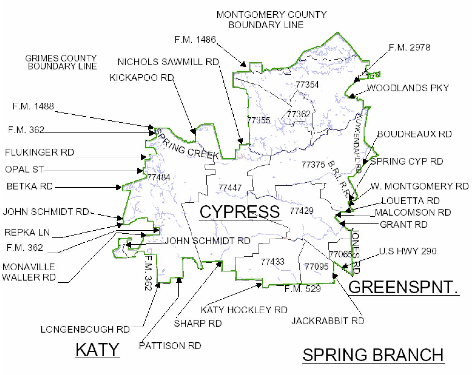 Center Point Houston Underground Utility Map