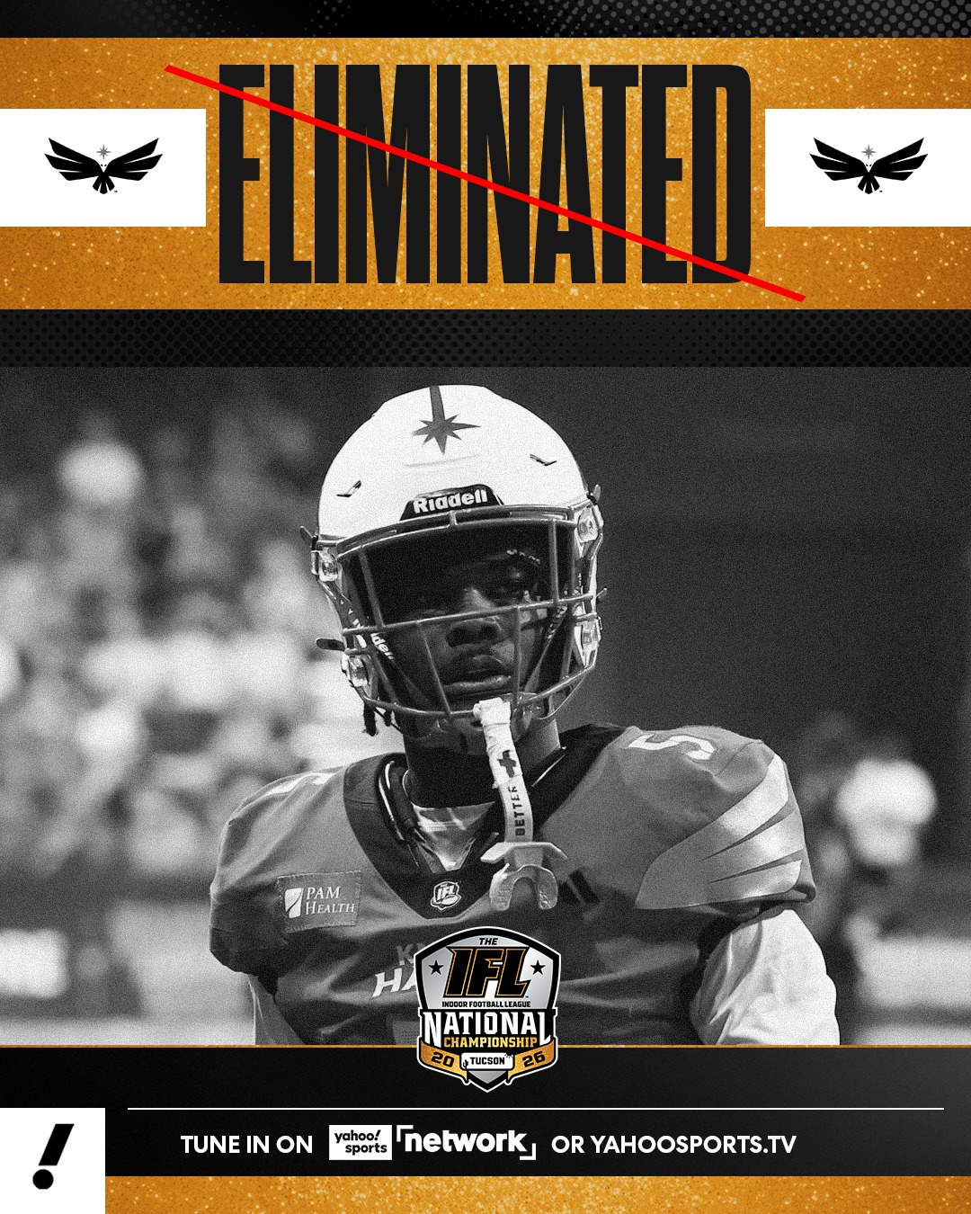 The Vegas Knight Hawks have been eliminated from the IFL Playoffs