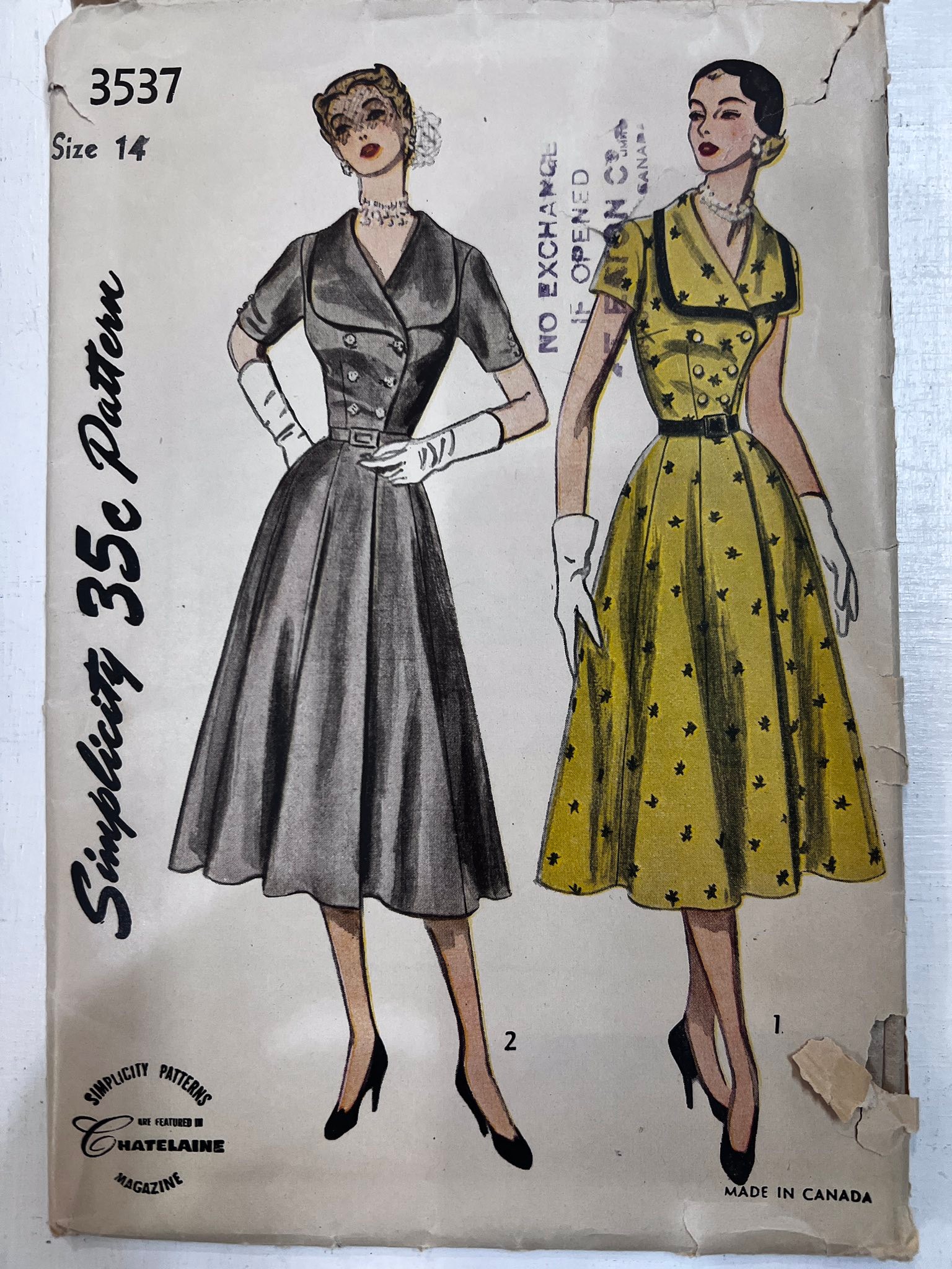 Vintage sewing patterns from 1940s