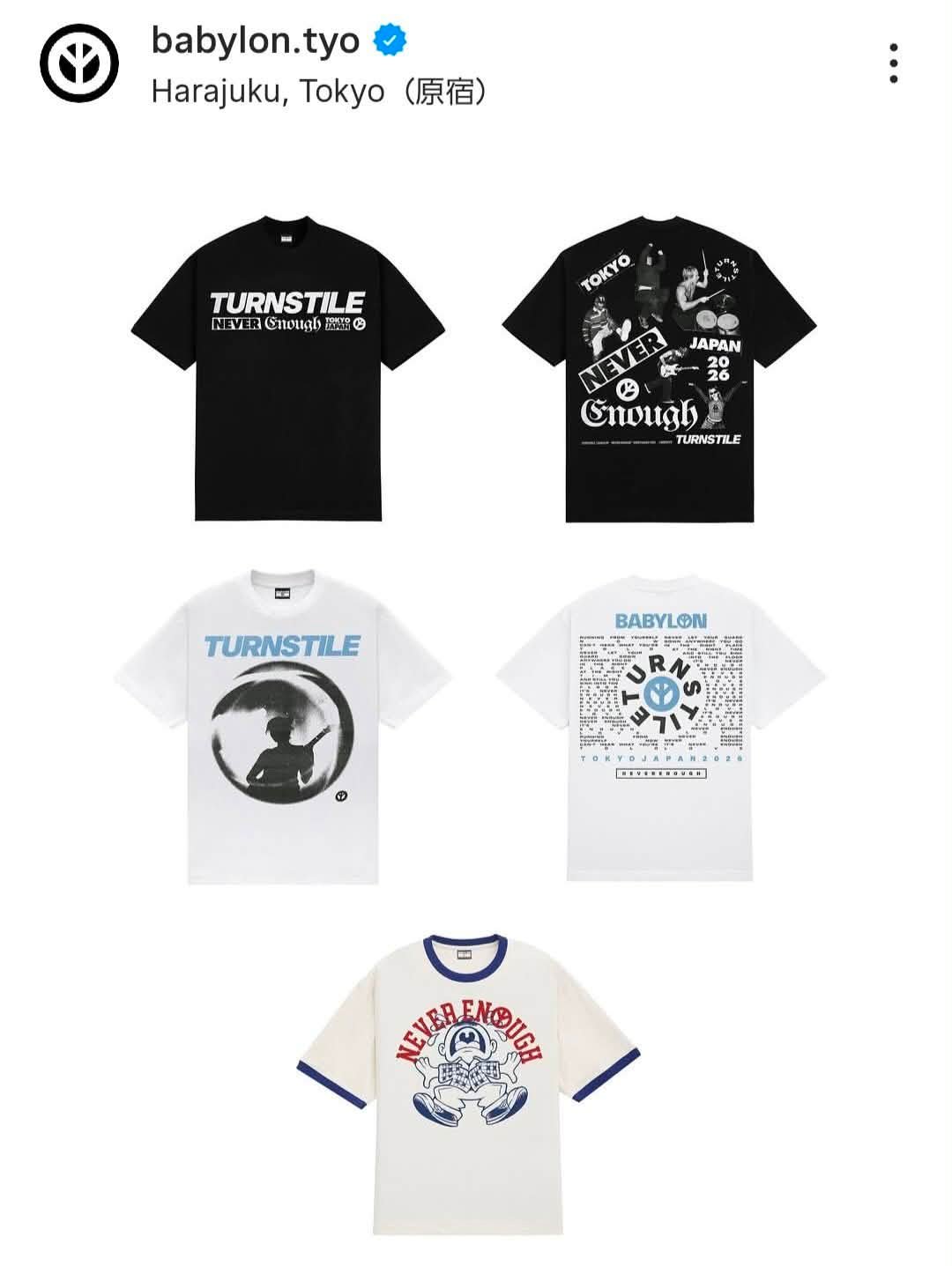 TURNSTILE ステッカーBABYLON TOKYO 2026 TURNSTILE ステッカーBABYLON TOKYO 2026 Turnstile Never Enough