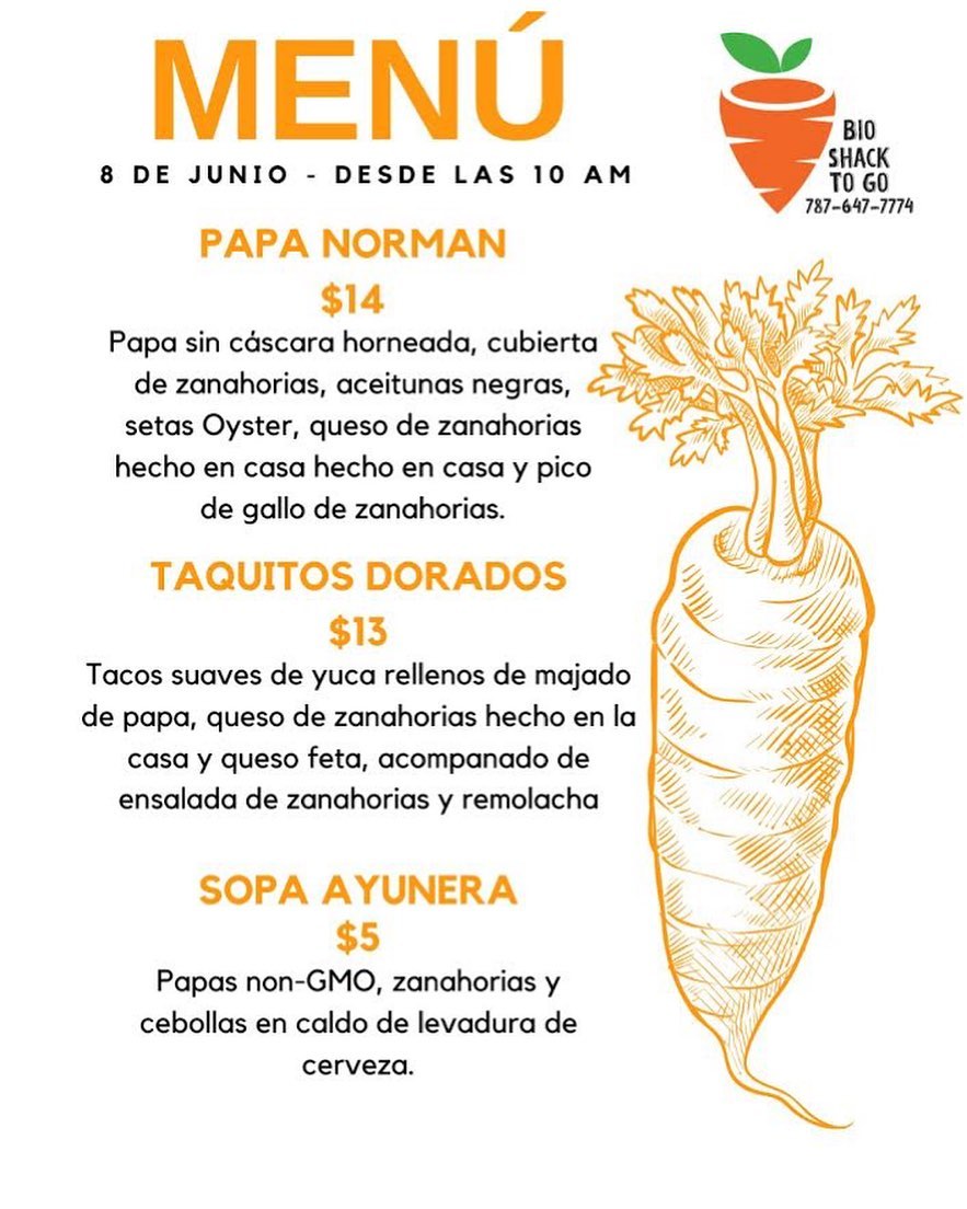 Bio Shack - Nuestro menú para mañana ya está listo!...