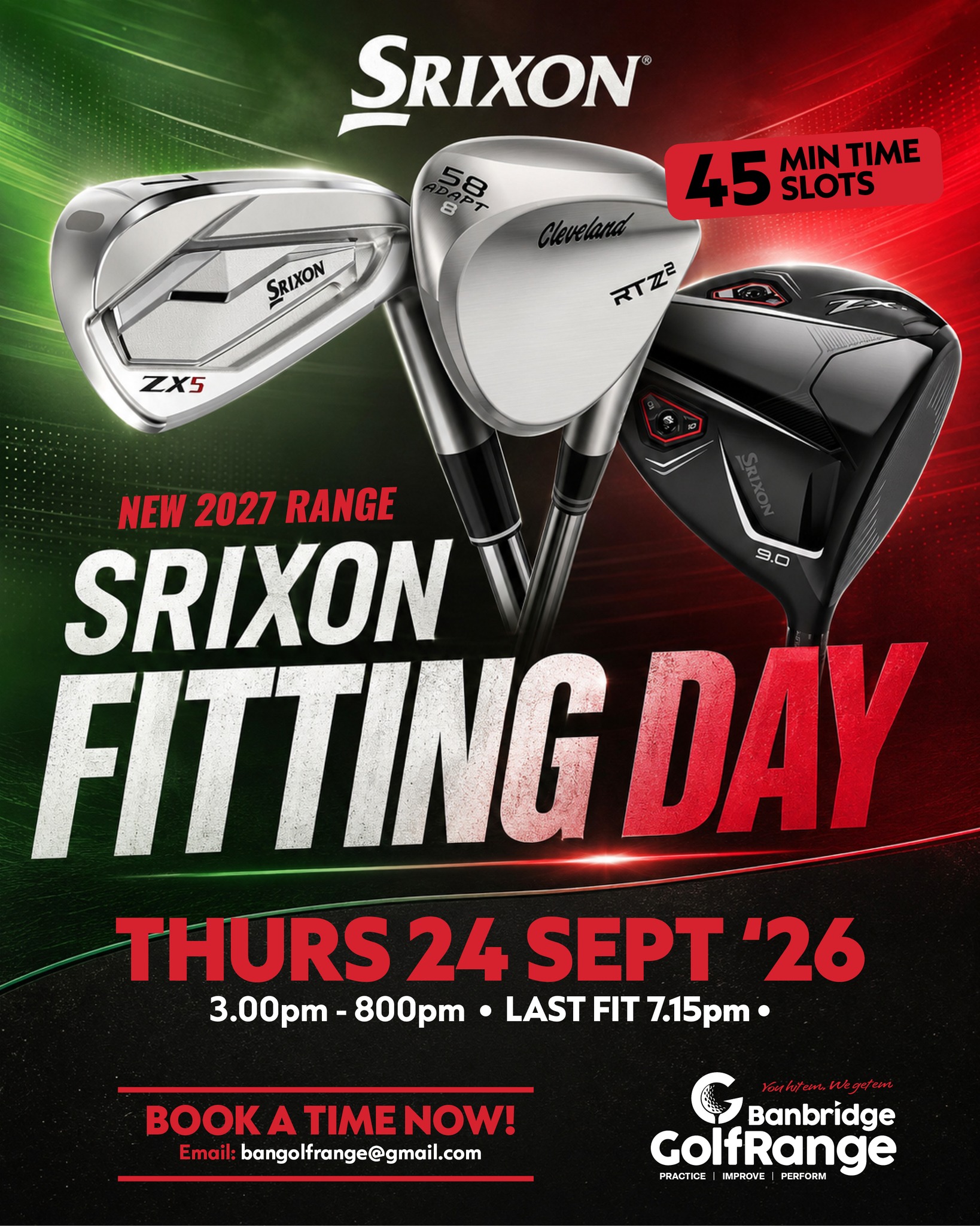 Srixon Fitting Day at Banbridge Golf Range on September 24, 2026