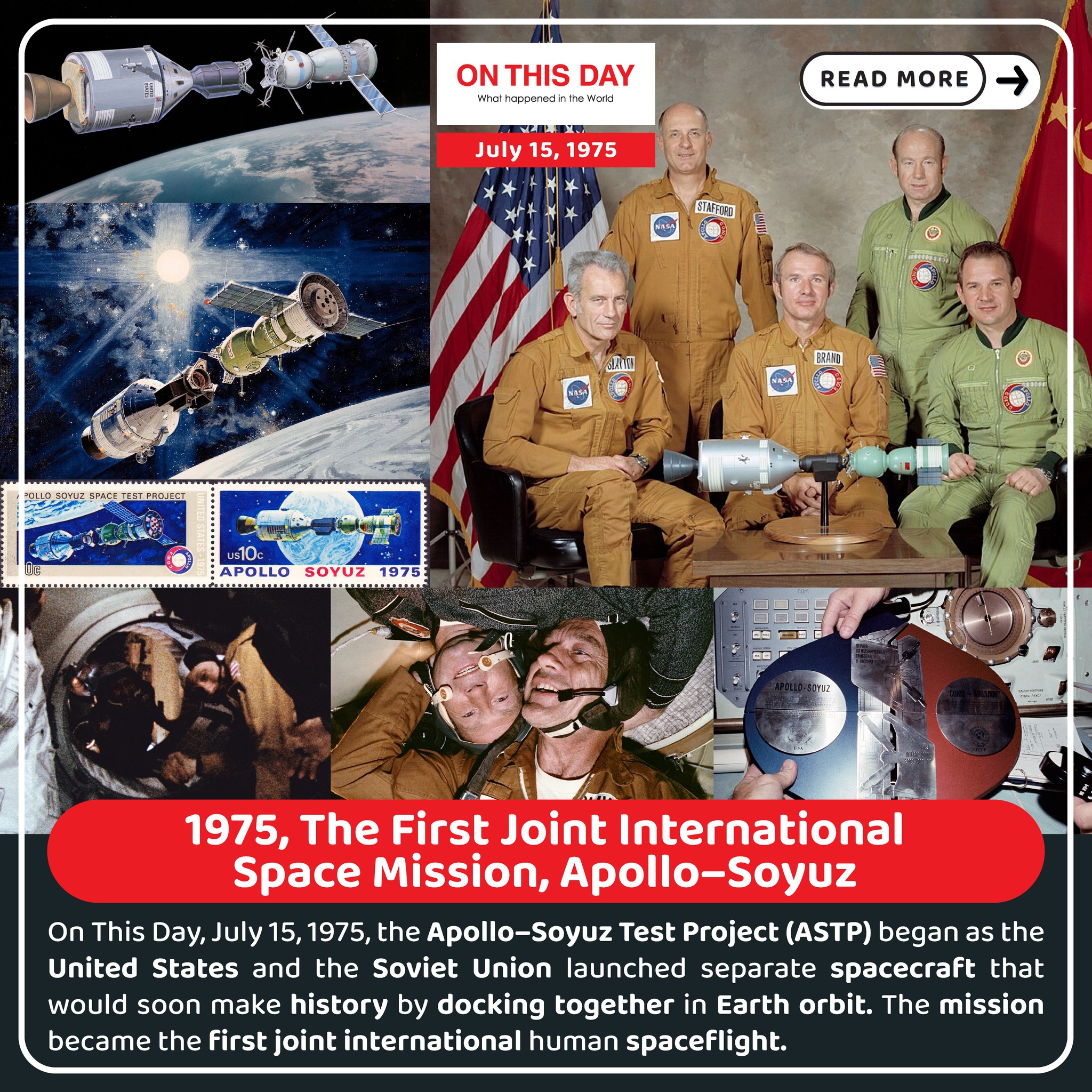 OnThisDay 1975, The First Joint International Space Mission