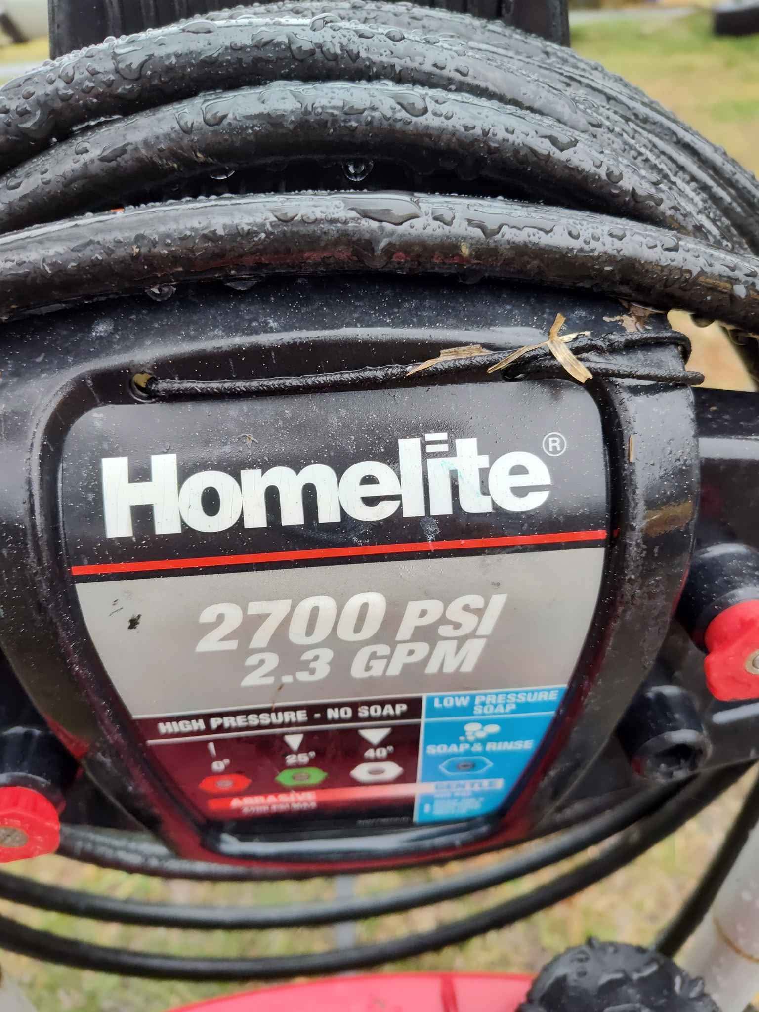 Homelite 2700 psi pressure washer - Pressure Washers - Bluff City ...