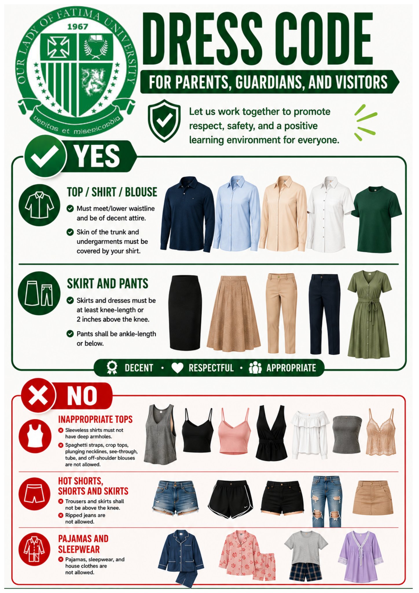 our lady of fatima dress code 📢 ADVISORY 04.04.2025