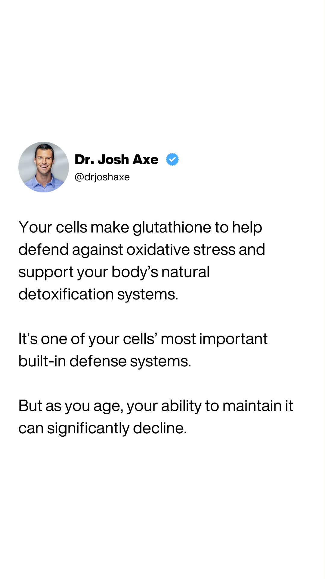 One of the biggest shifts in how I think about longevity is this: your body was designed to heal, repair, and protect itself. I often use the analogy of an apple turning