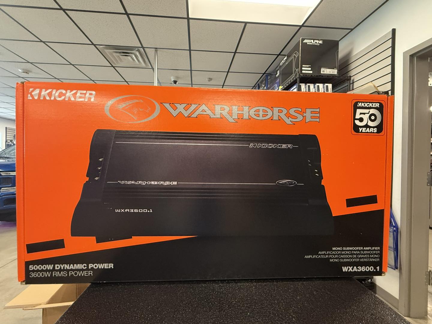 　セットアップ Kicker Warhorse WXA3600.1 mono amplifier for high-performance car