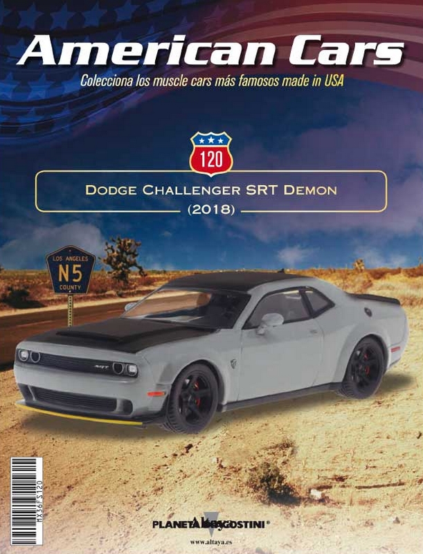 Miniature Dodge Challenger SRT Demon 2018 Altaya 1:43 - Noire, Neuve En Boîte