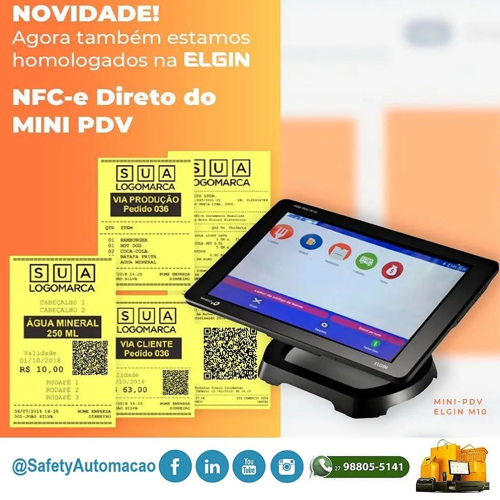 Safety - Agora o Mini-PDV M10 da Elgin é totalmente integrado ao ...