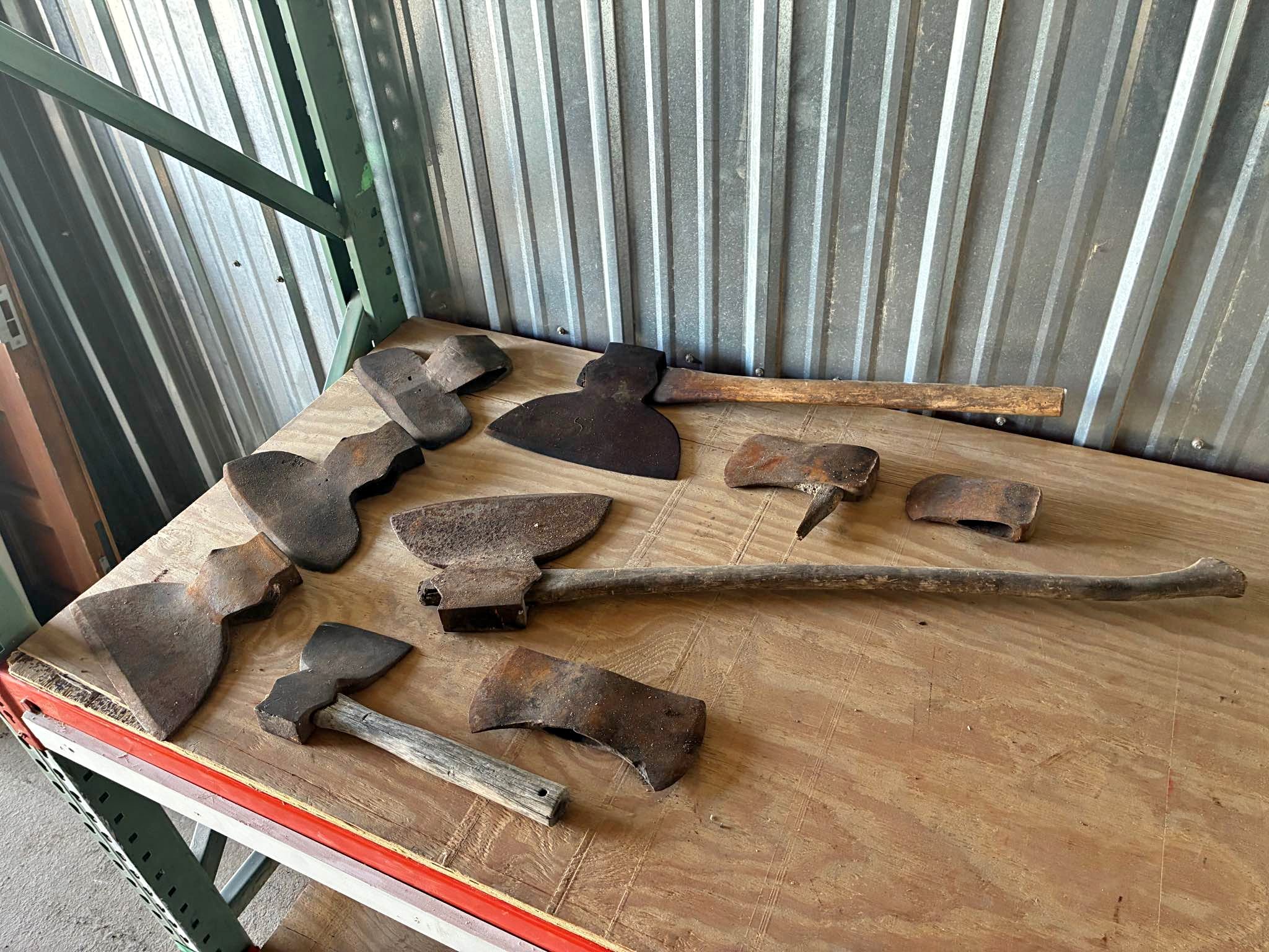 Several broad axes and other axe heads - Garden Tools & Equipment ...