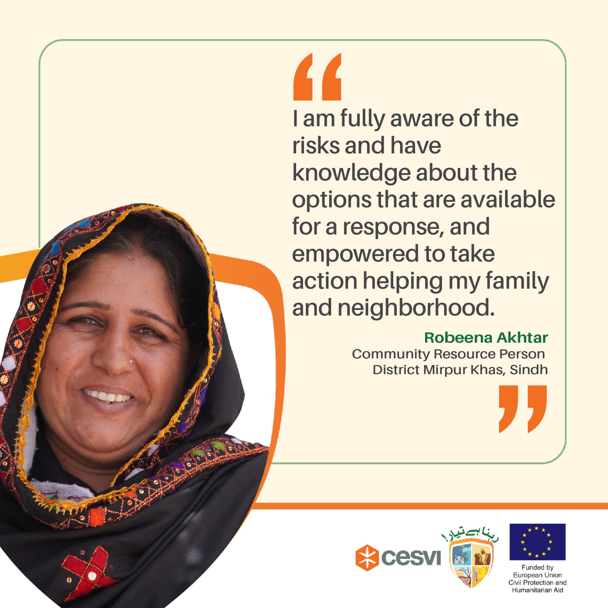 Cesvi Pakistan - Meet Robeena Akhtar, who is a Community...