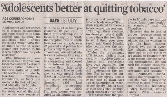 LifeFirst - The work done by #LifeFirst Tobacco Cessation...