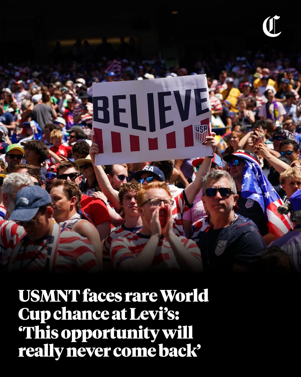 The U.S. will have a full house at Levi's Stadium with 68,827 fans