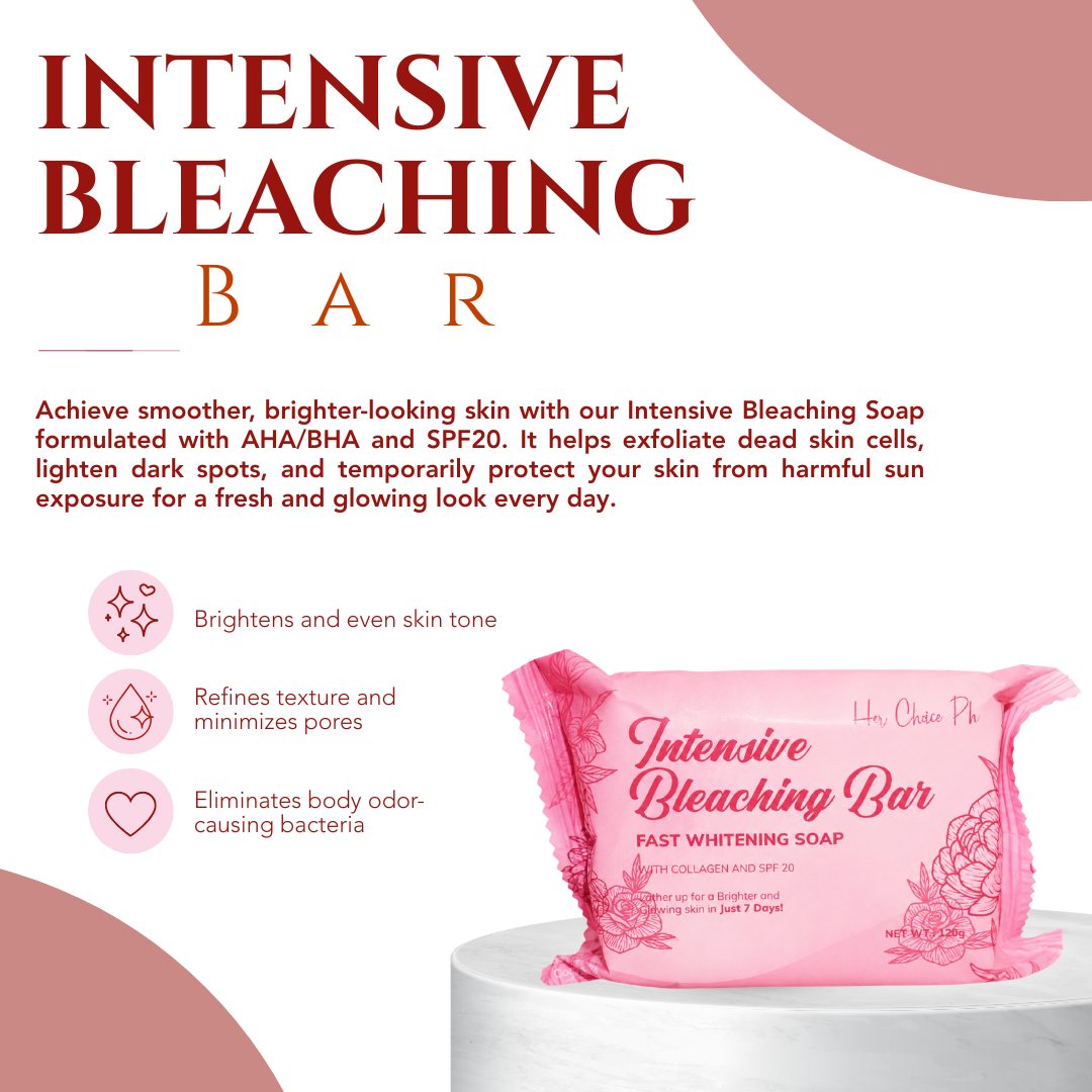 SABON NA MAY SUNSCREEN⁉️ Glow up habang protected pa ang skin mo! Try our Intensive Bleaching Soap with AHA/BHA and SPF20 for smoother and brighter-looking skin everyday. ☀️💛 ❗️Get yours now, choosies!