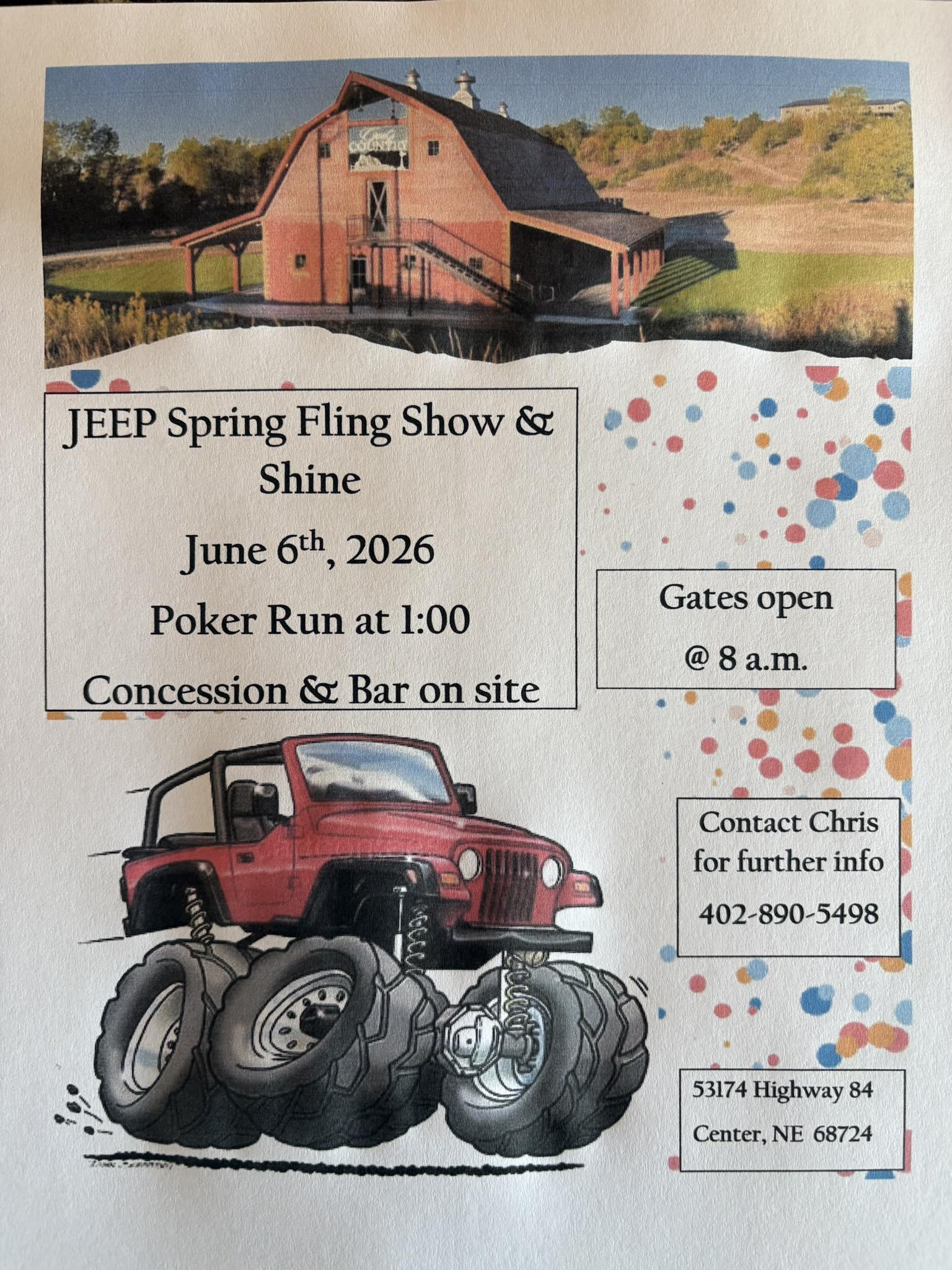 The Barn - The first ever Jeep Show & Shine + Poker Run in God