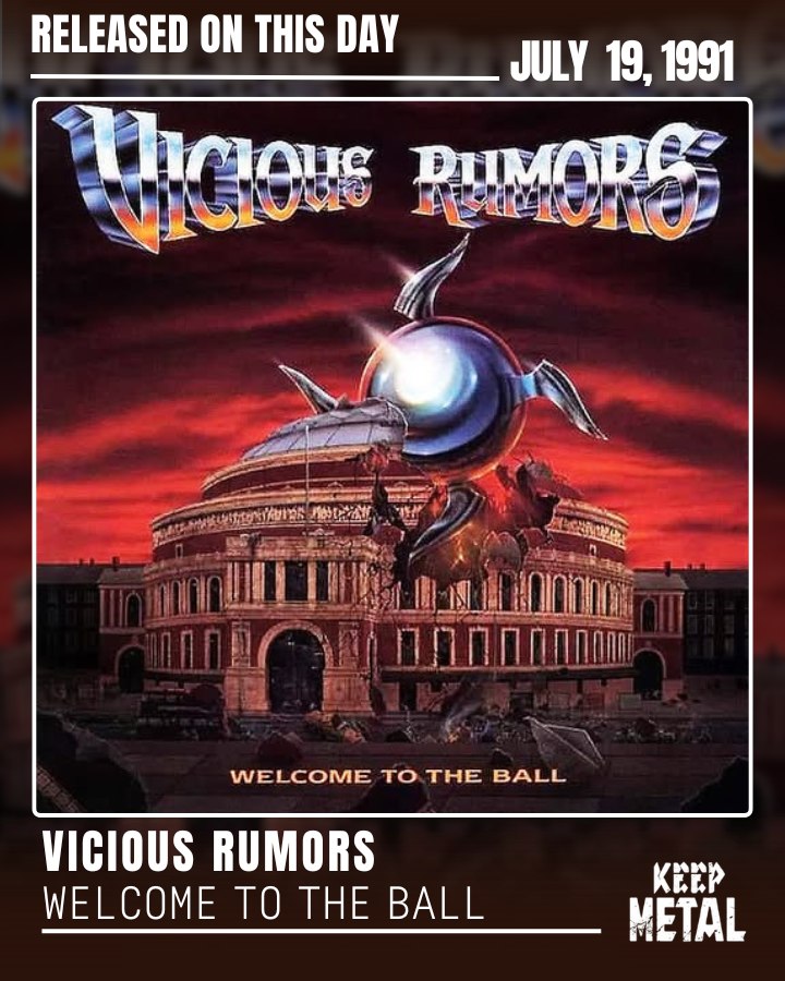 Vicious Rumors signed 1991 promo poster