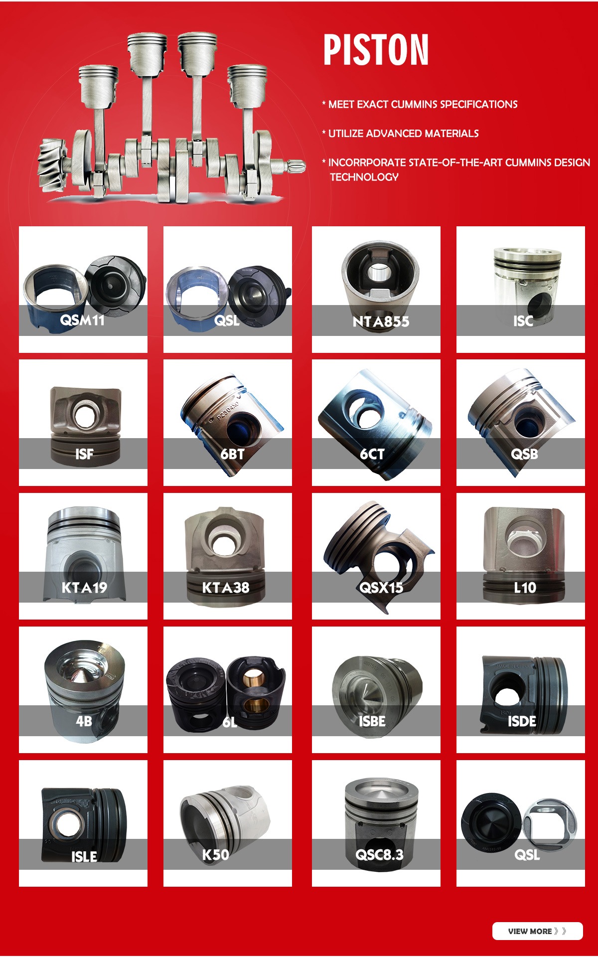 3030900139 piston SDLG B220200000104 B222100000335 B222100000302