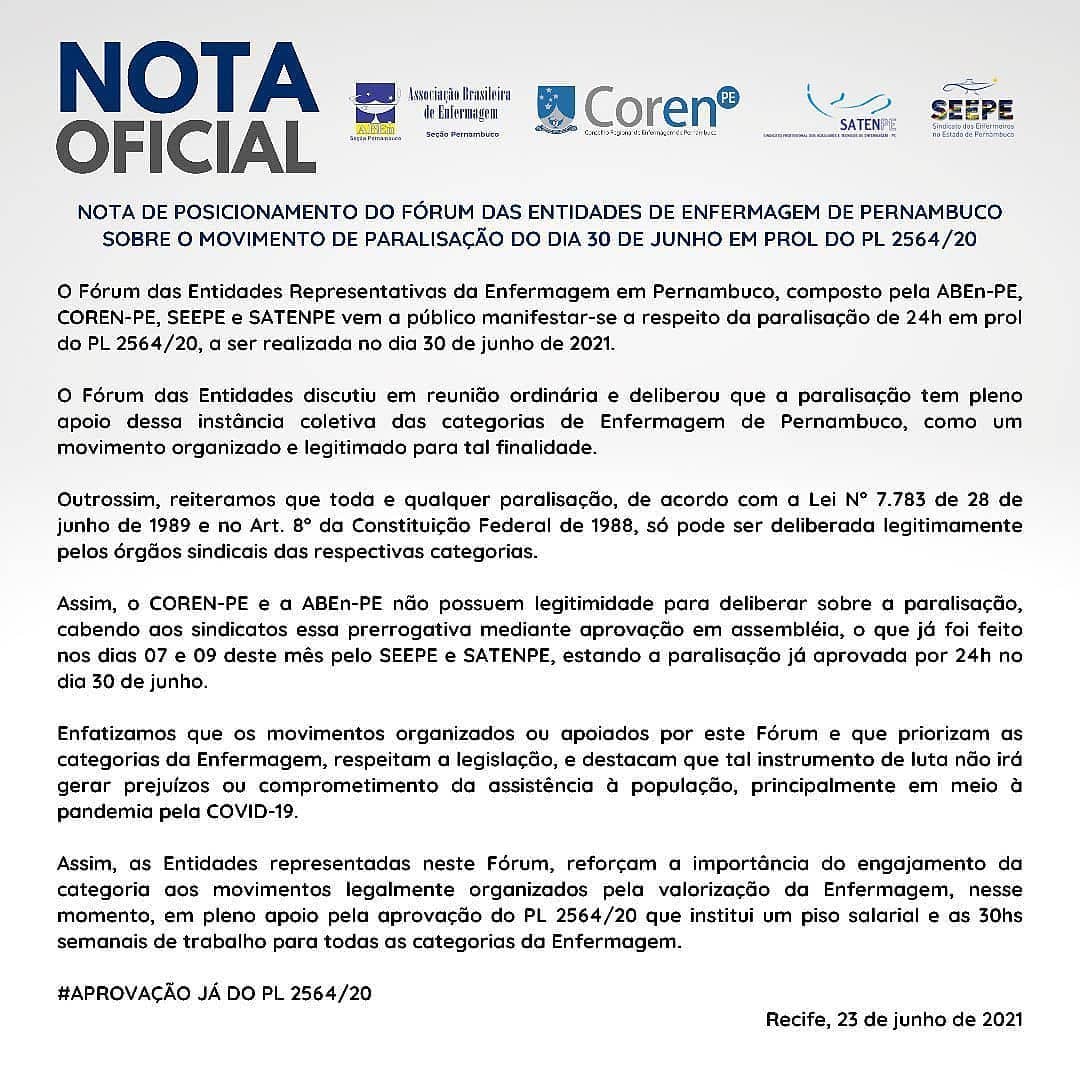Seepe - O Fórum das Entidades Representativas da Enfermagem de ...
