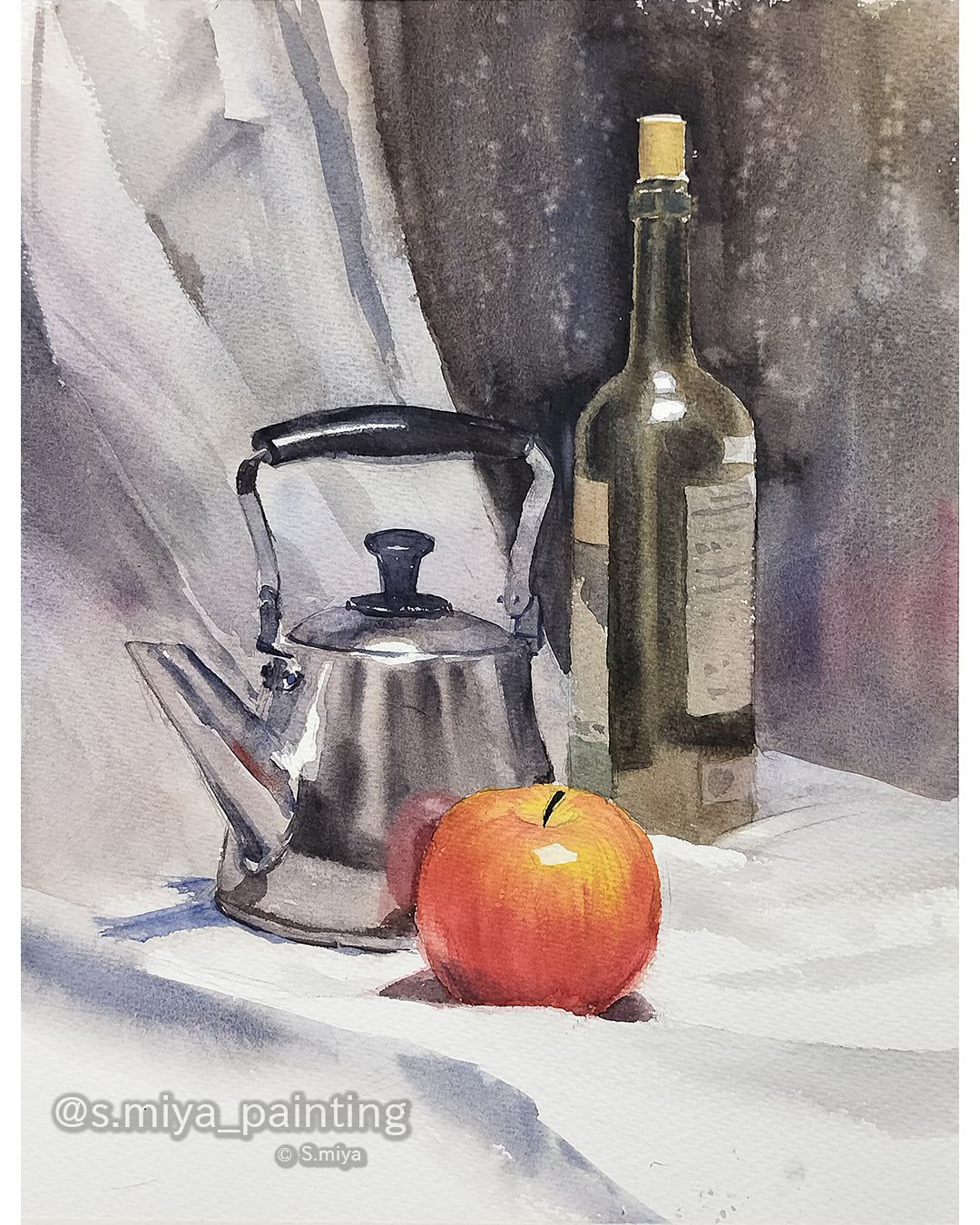 s.miya - 埼玉県東松山市 某農道脇 アルシュ 荒目 P6大 #watercolor