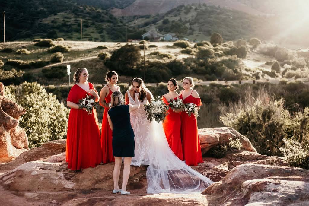 red bridesmaid dresses and groomsmen The Rules of Bride Club Wedding party With its sleek and Colour:Cherrywood Pink Party Dresses | Fun Multi Wrap Dress