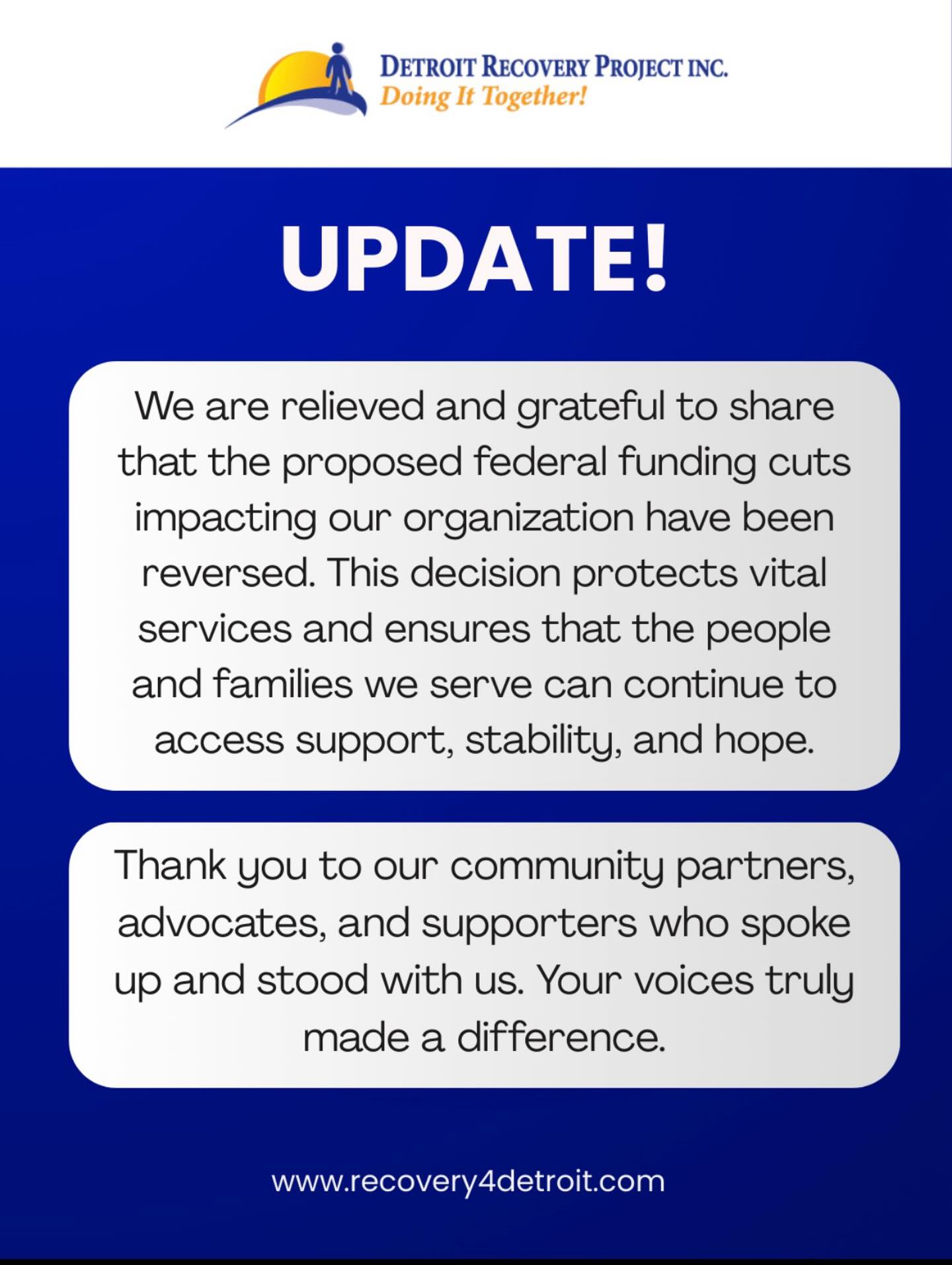 Detroit Recovery Project Incorporated | Detroit MI