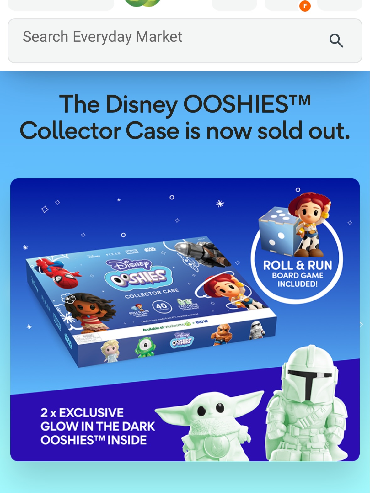 Disney Ooshies collector cases sold out at Woolworths