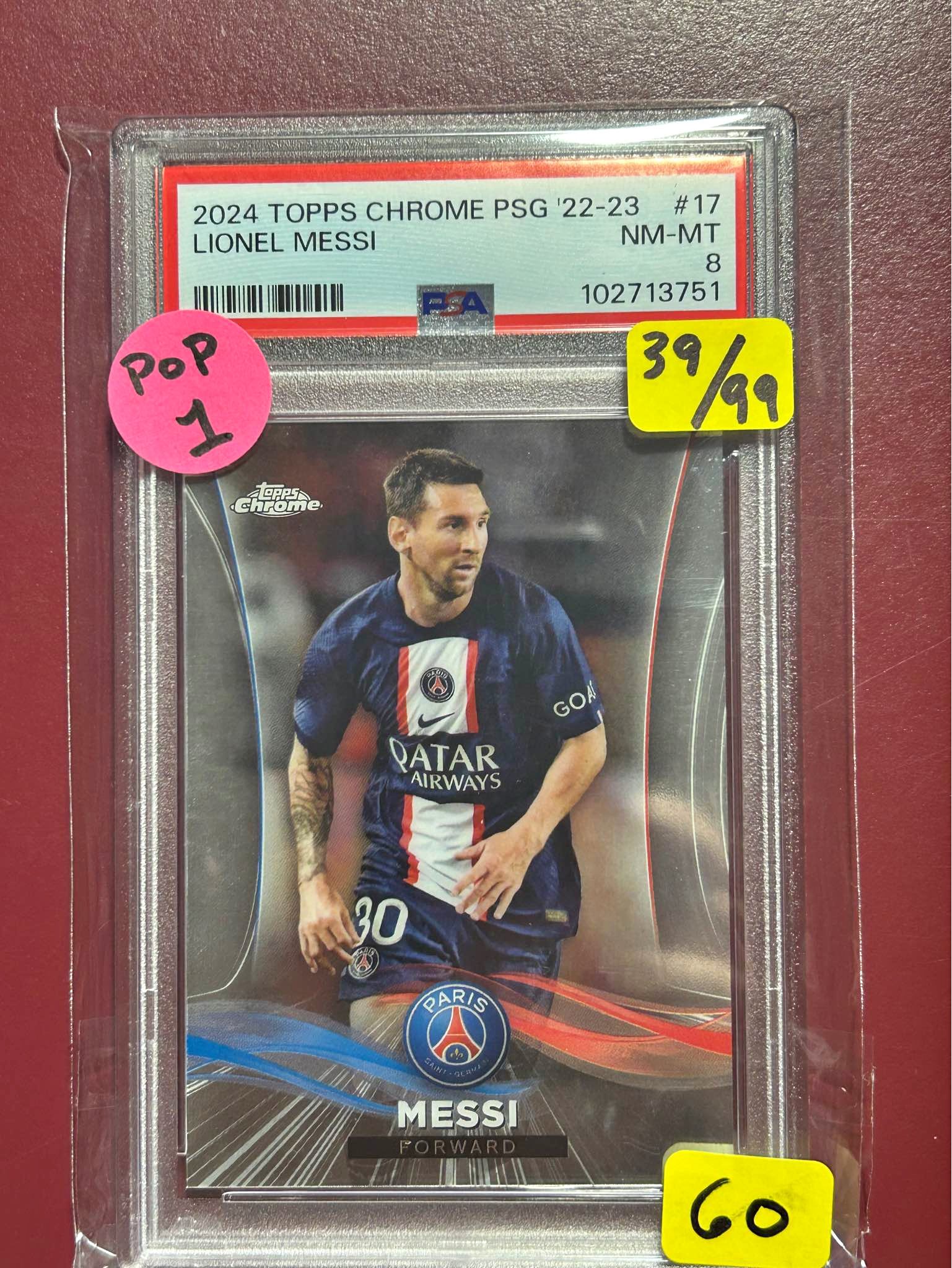 Lionel Messi 2024 Topps Chrome PSG 