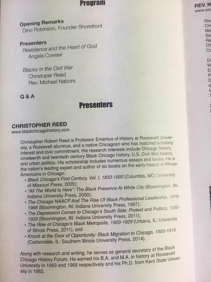 Dr. Christopher Reed... - Black Chicago History Forum