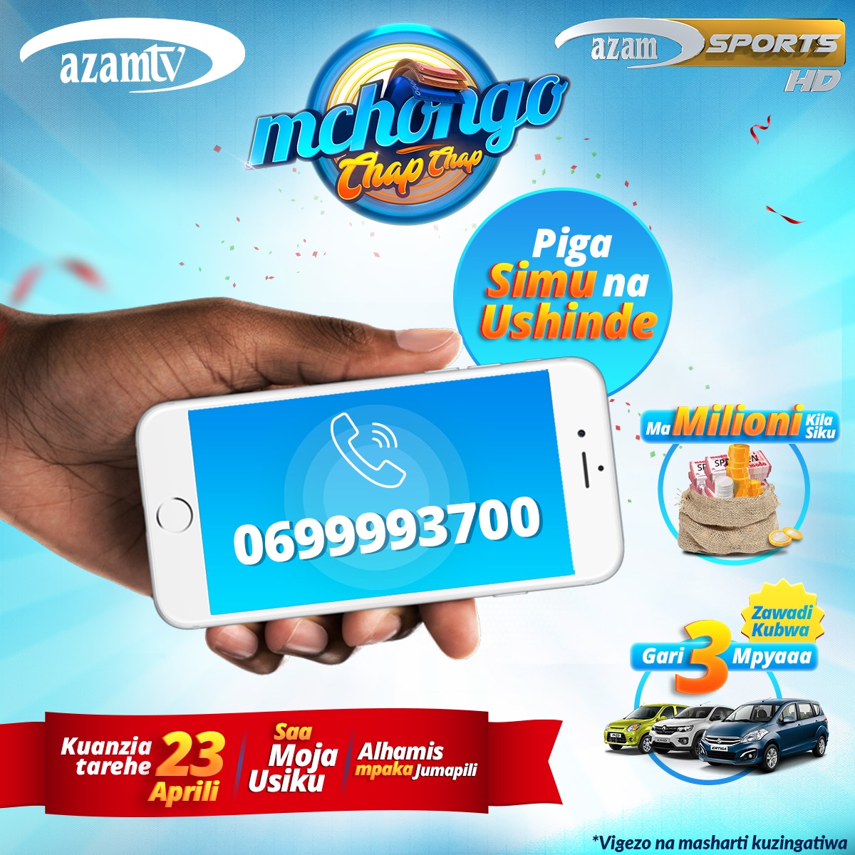 Azam - Namba ya simu kupiga kwenye #MchongoChapChap ndioo hiyooooo, na ...