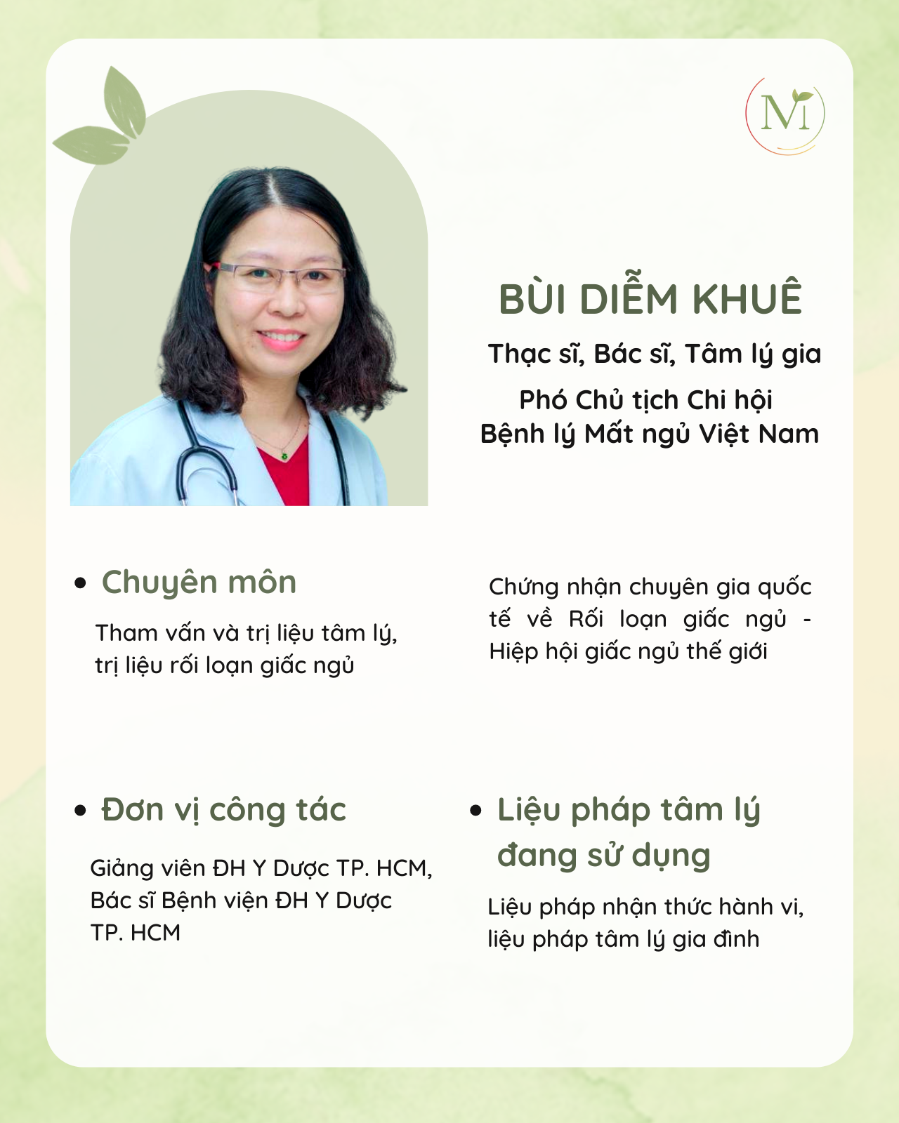 Menthy - GIỚI THIỆU CHUYÊN GIA MENTHY - ThS. BS Bùi Diễm... | Facebook