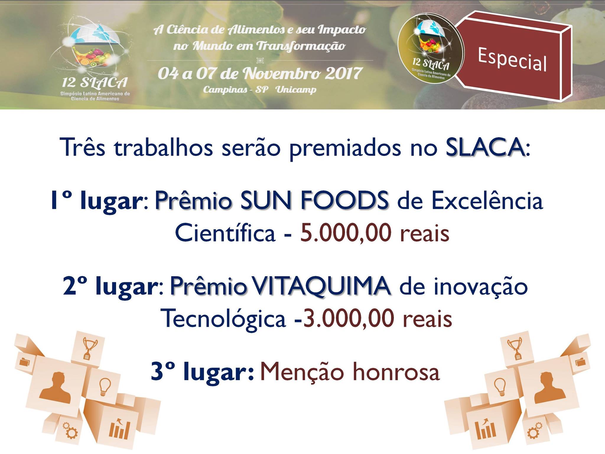 A 12a edição do SLACA premiará 3 trabalhos 👉 O primeiro prêmio será ...