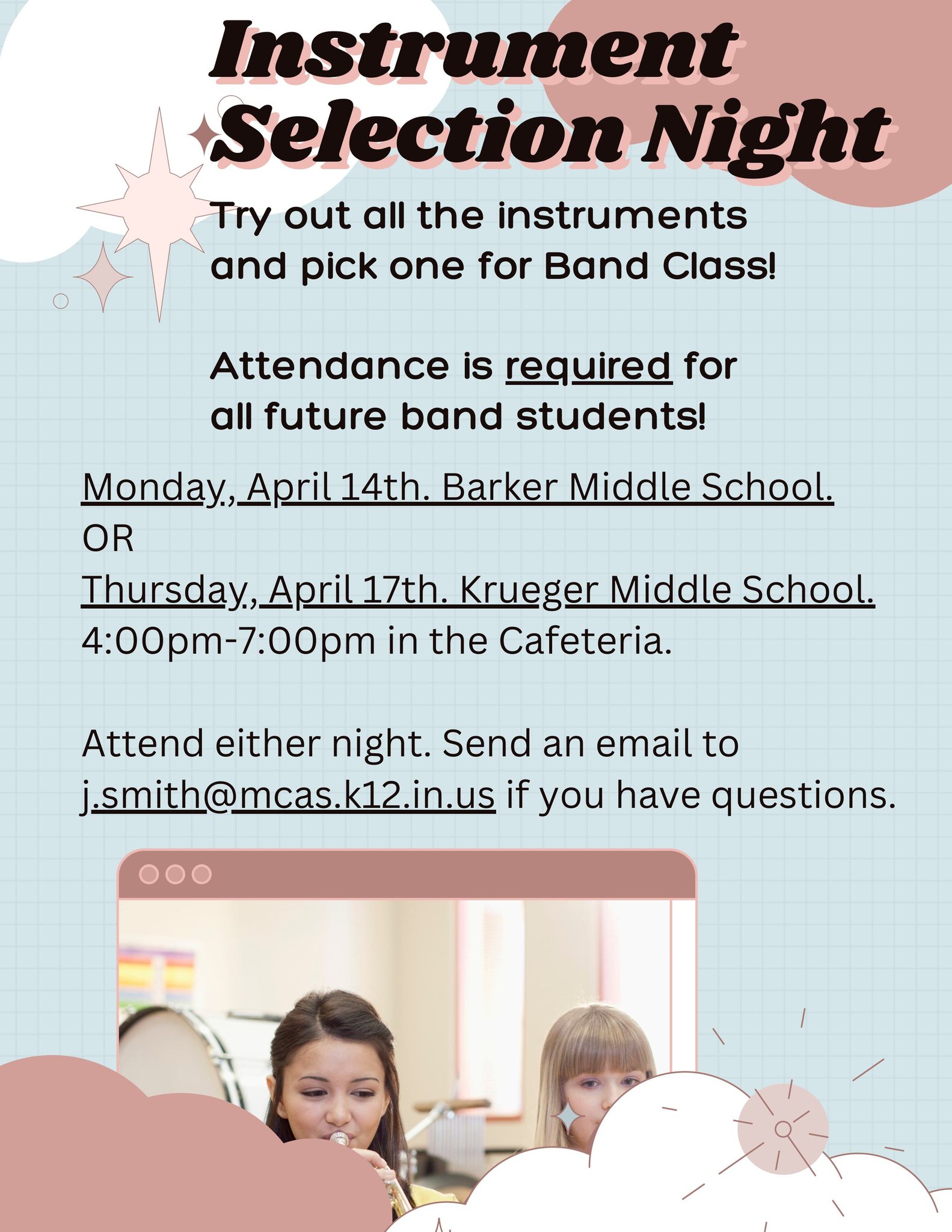 🥁 Incoming band students -... - Barker Middle School | Facebook