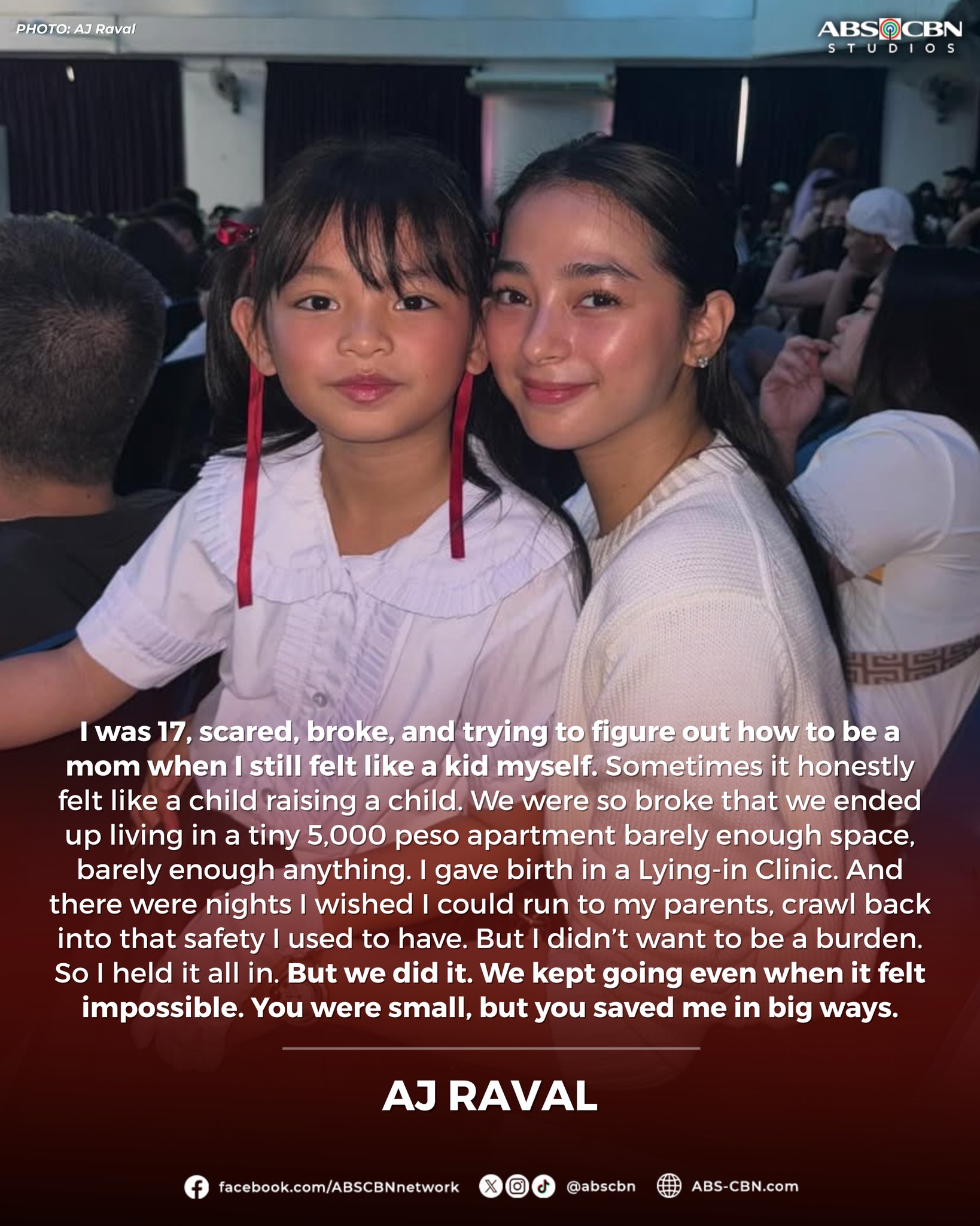 ABS-CBN - Reflecting on early motherhood, AJ Raval opens up about ...